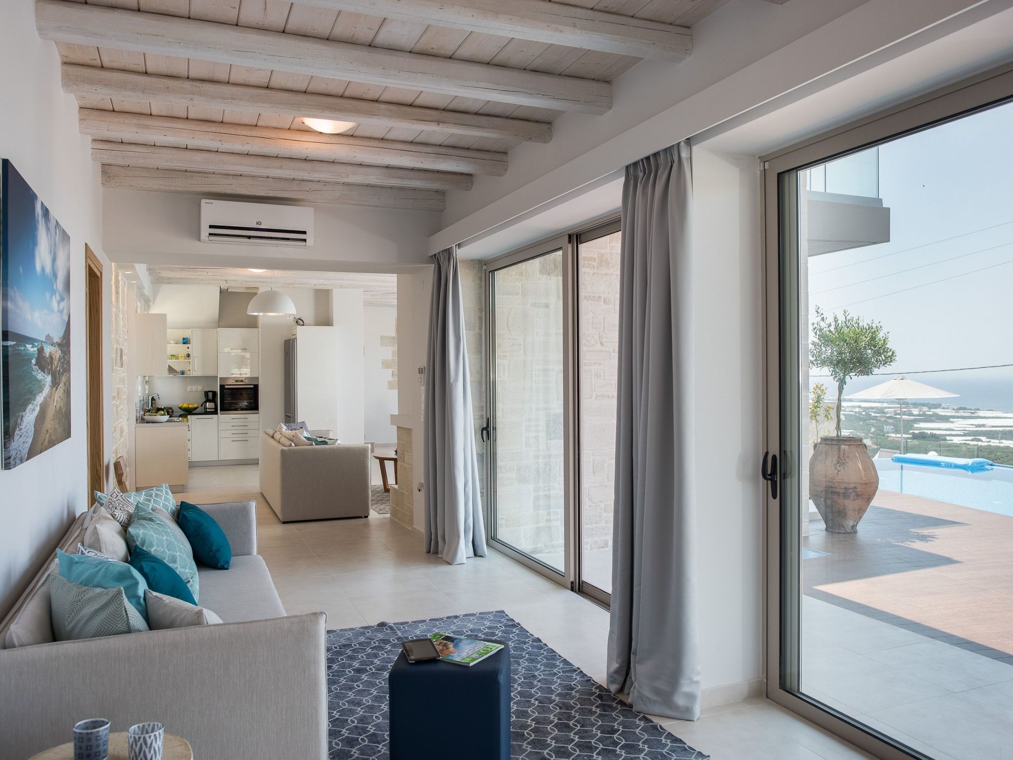 Villa Elpida I Meerblick, ''beheizter'' Pool-Binnen