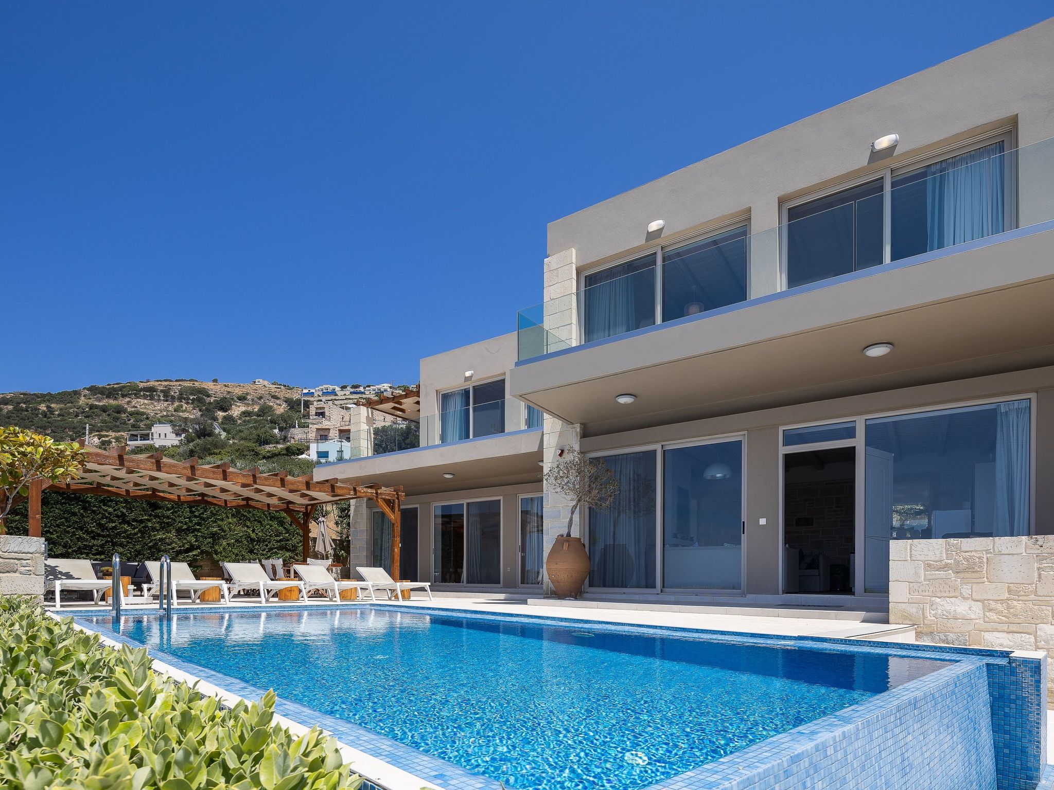 Villa Elpida I Meerblick, ''beheizter'' Pool-Binnen