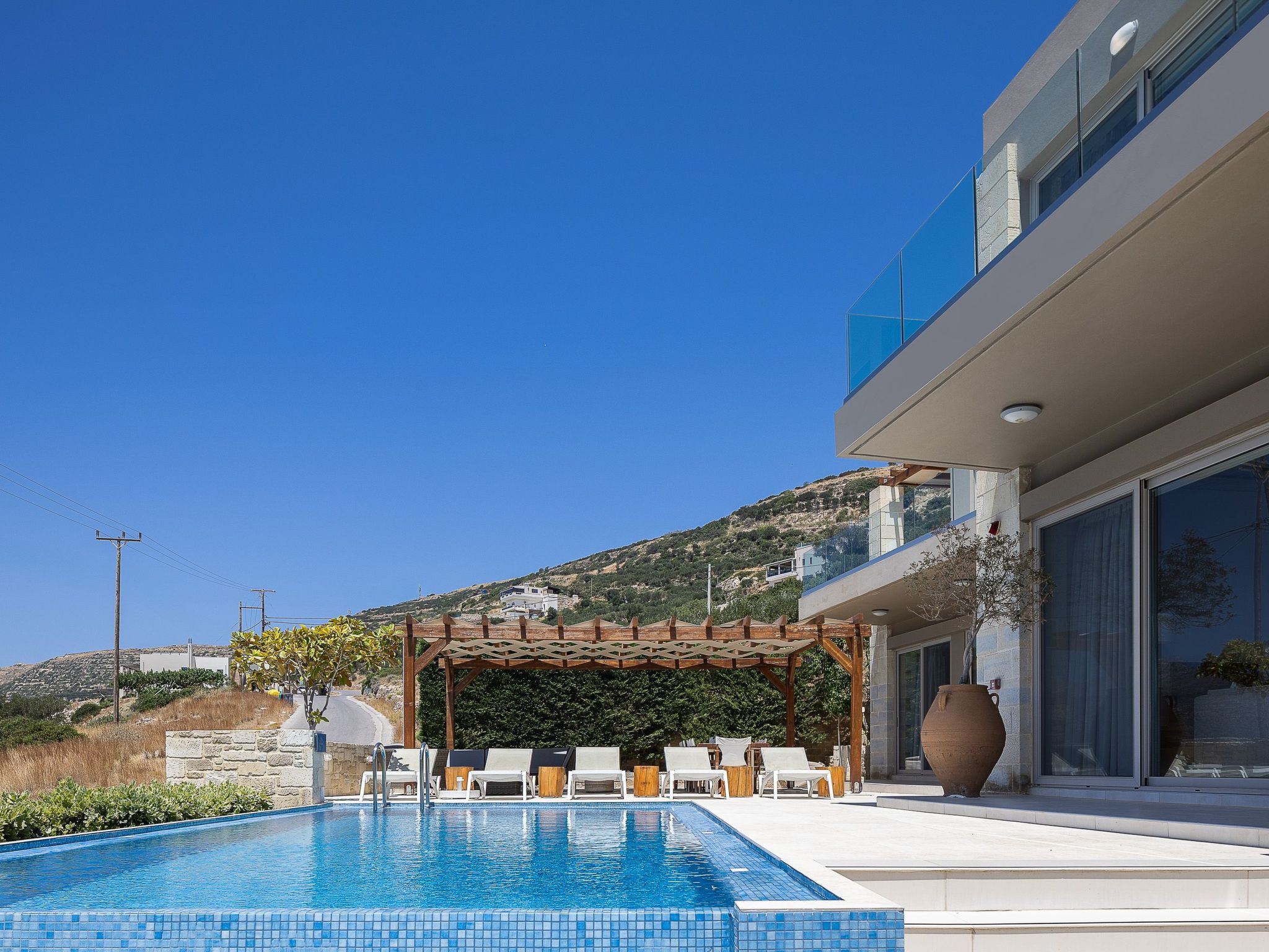 Villa Elpida I Meerblick, ''beheizter'' Pool-Binnen