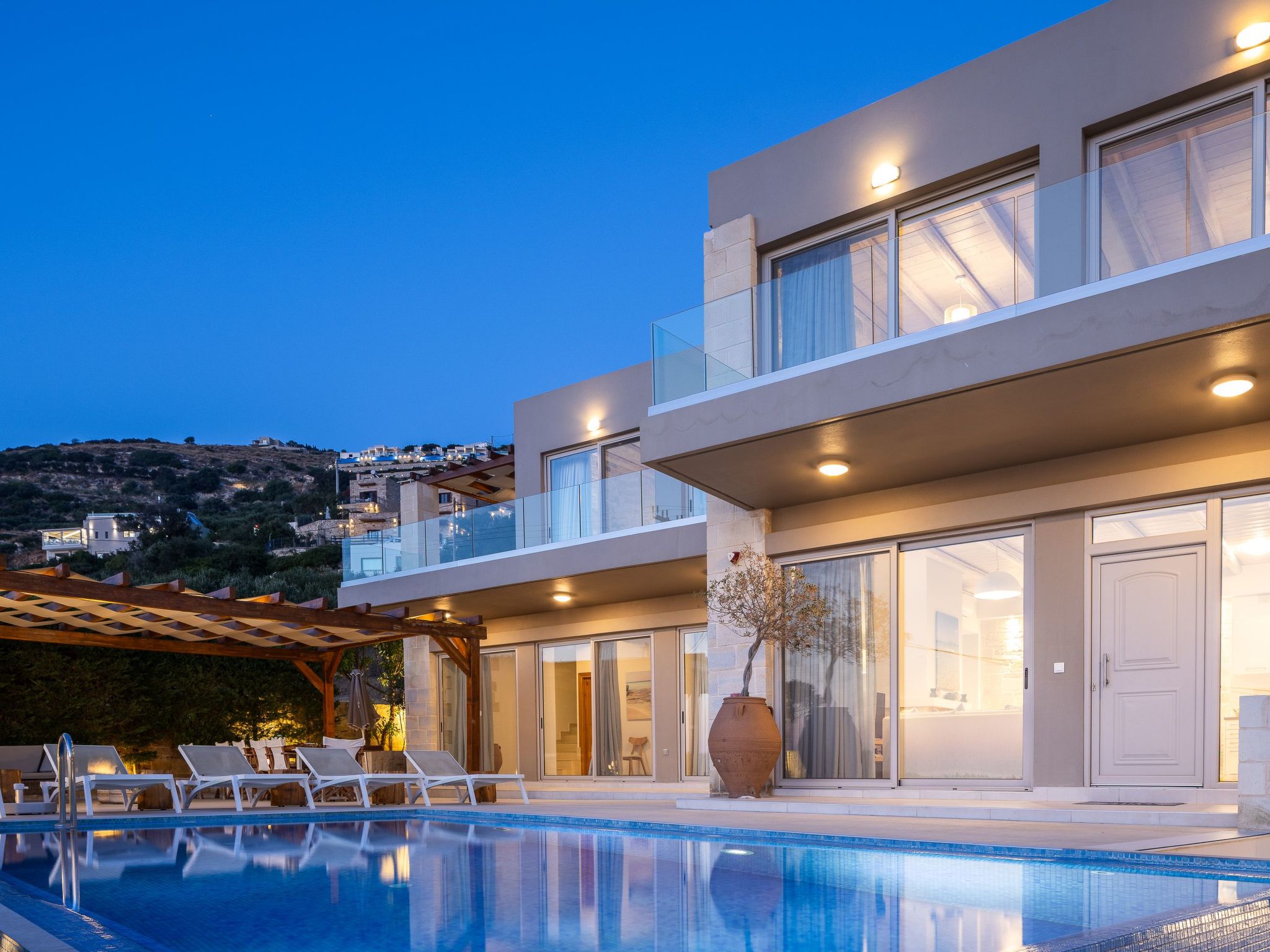 Villa Elpida I Meerblick, ''beheizter'' Pool-Binnen