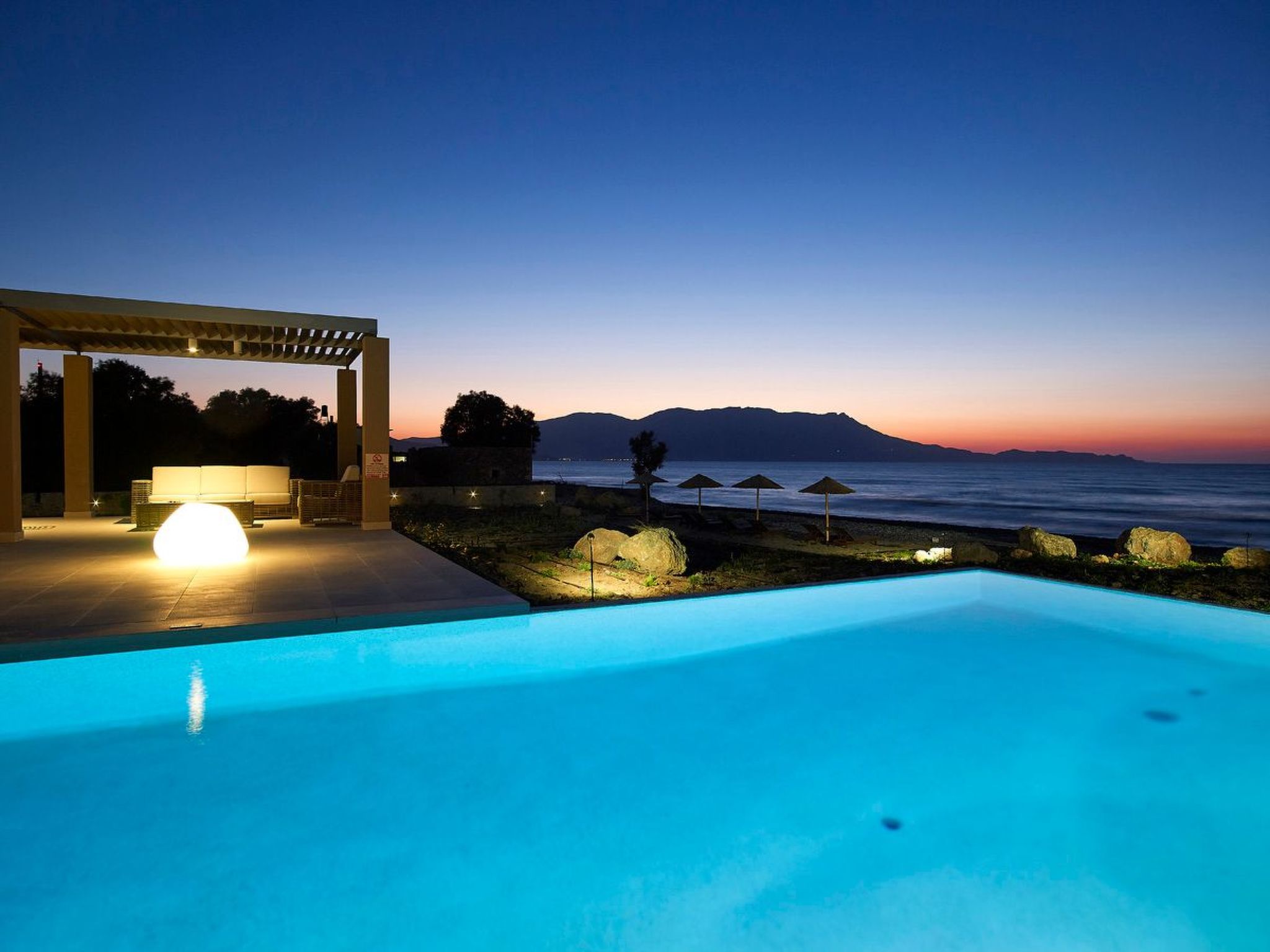 Villa am Strand von Ammos-Binnen