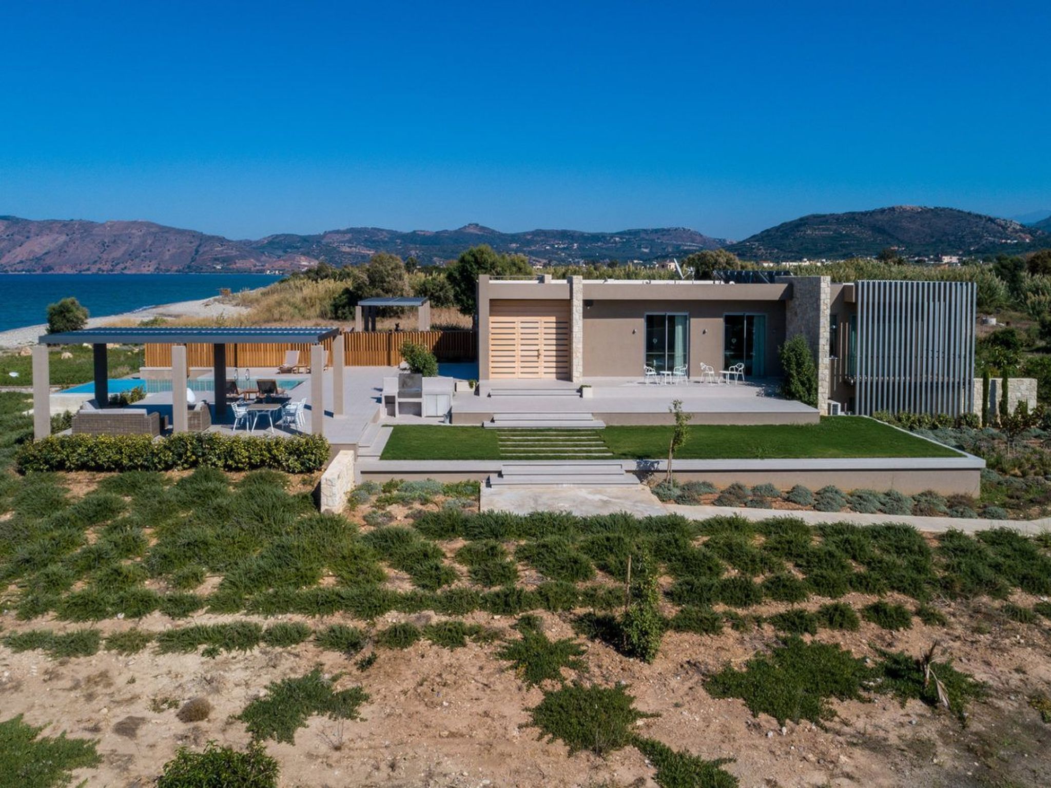 Villa am Strand von Ammos-Binnen