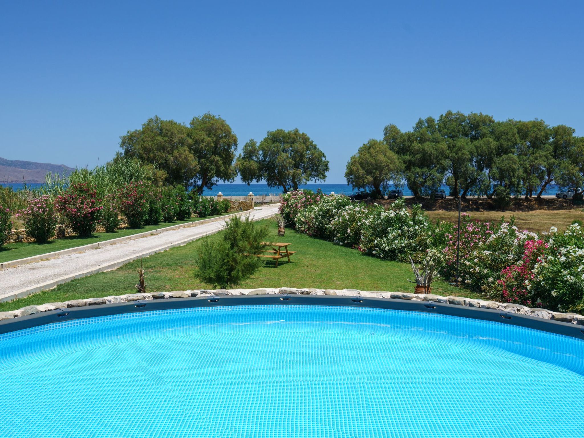 Neue Strandvilla SixStars in Chania, mit Sauna-Draußen