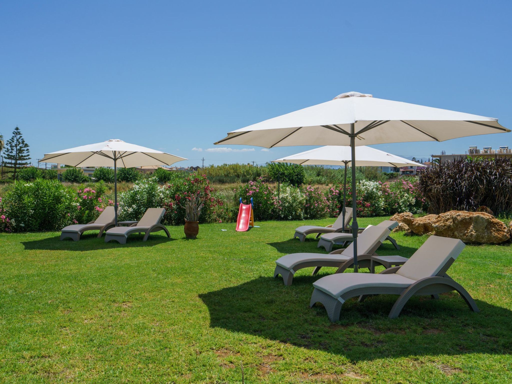 Neue Strandvilla SixStars in Chania, mit Sauna-Draußen