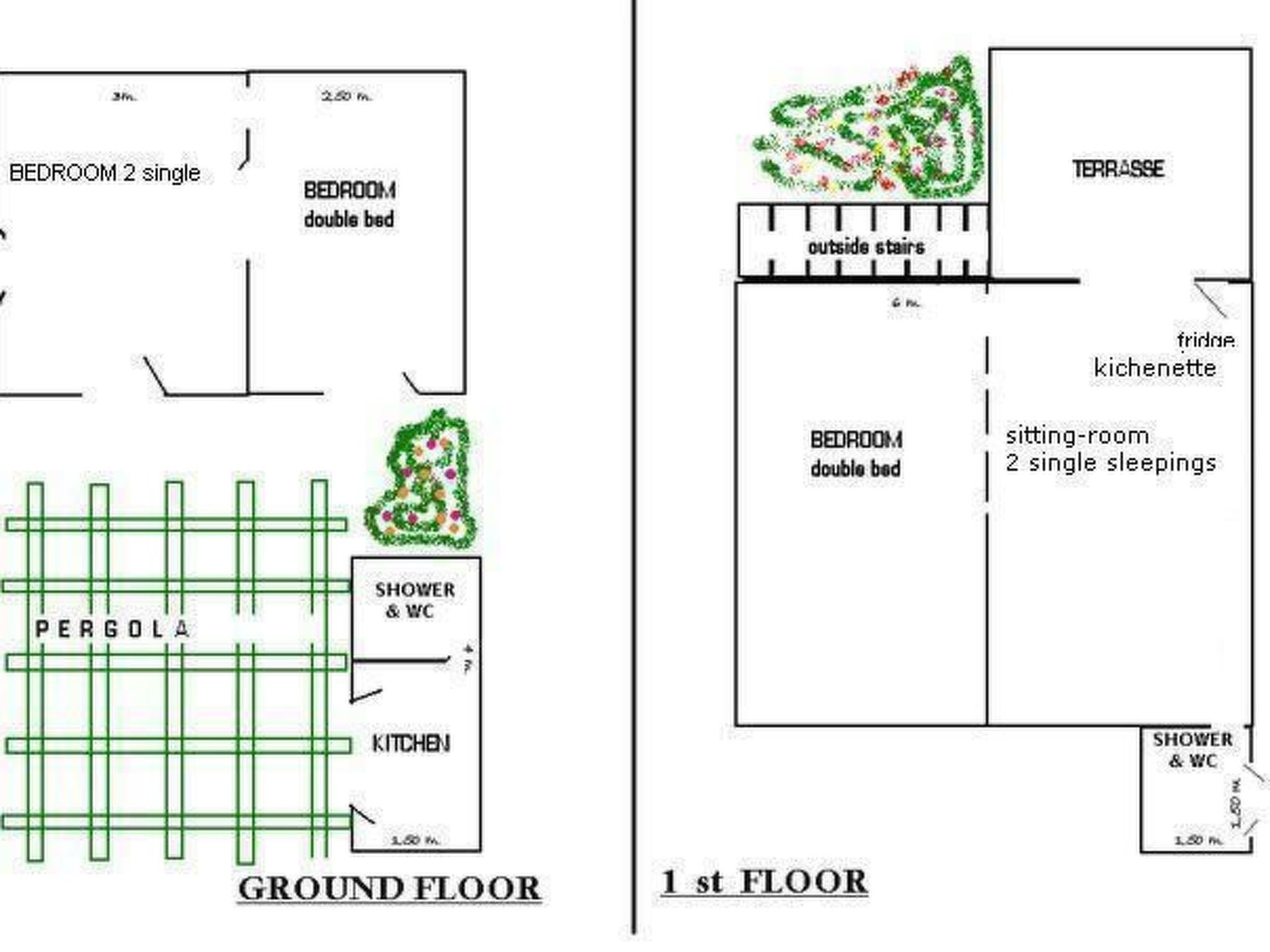 Charmante Villa mit Meerblick - 300m. vom Strand entfernt-Binnen