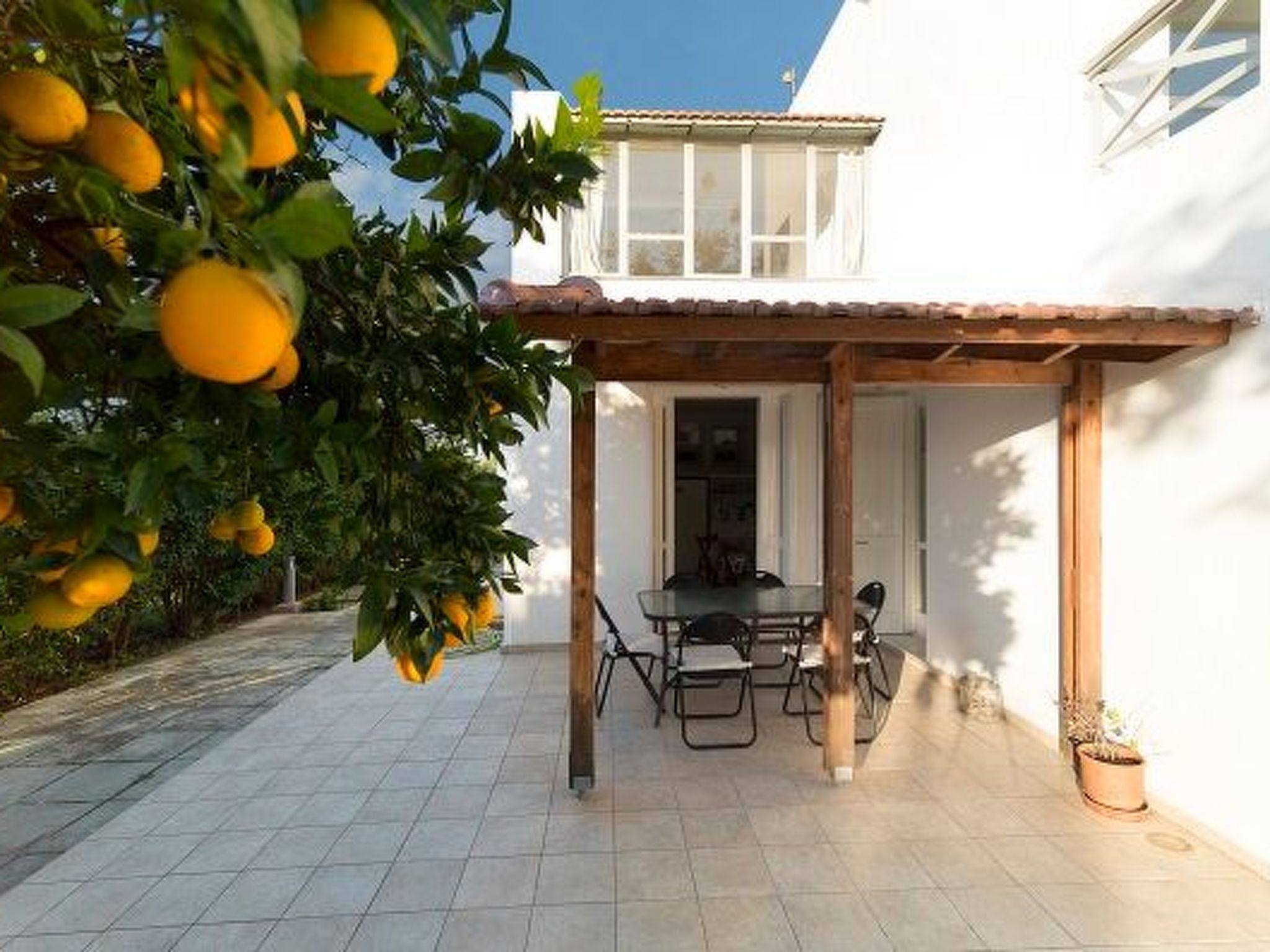 Neben Orangenbaum-Obstgarten-Binnen