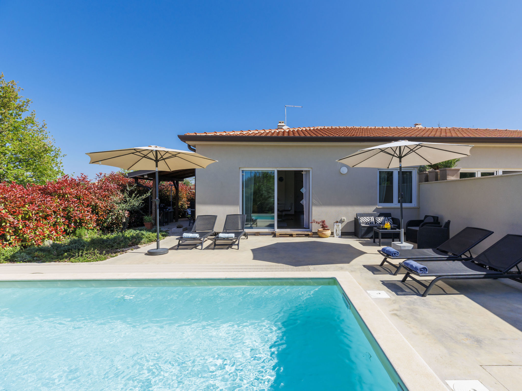 Vakantiehuis met privé zwembad in Buje/Plovanija (Kroatië) voor 4 personen