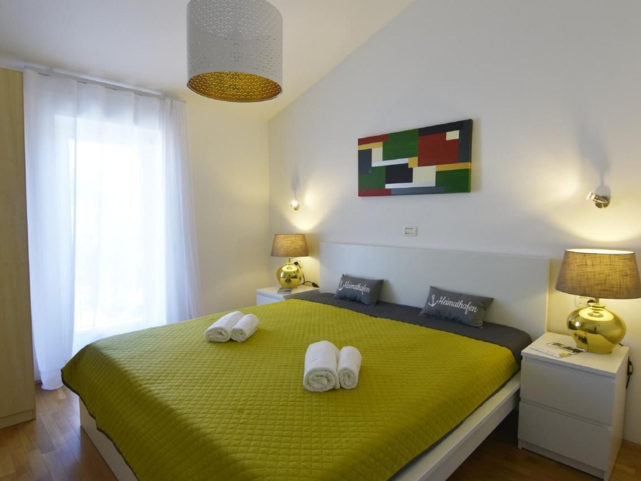 Klimatisierte Wohnung in Bašanija mit Grill