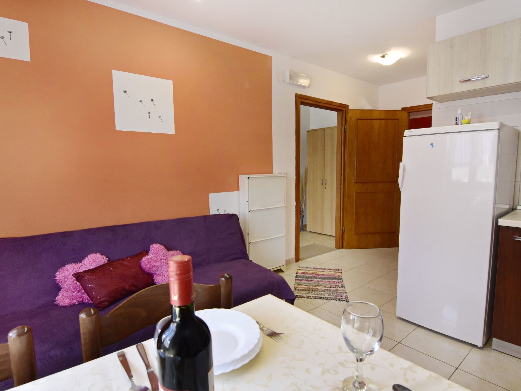 Apartment mit zwei Schlafzimmern und Meerblick in Zambratija - Inside