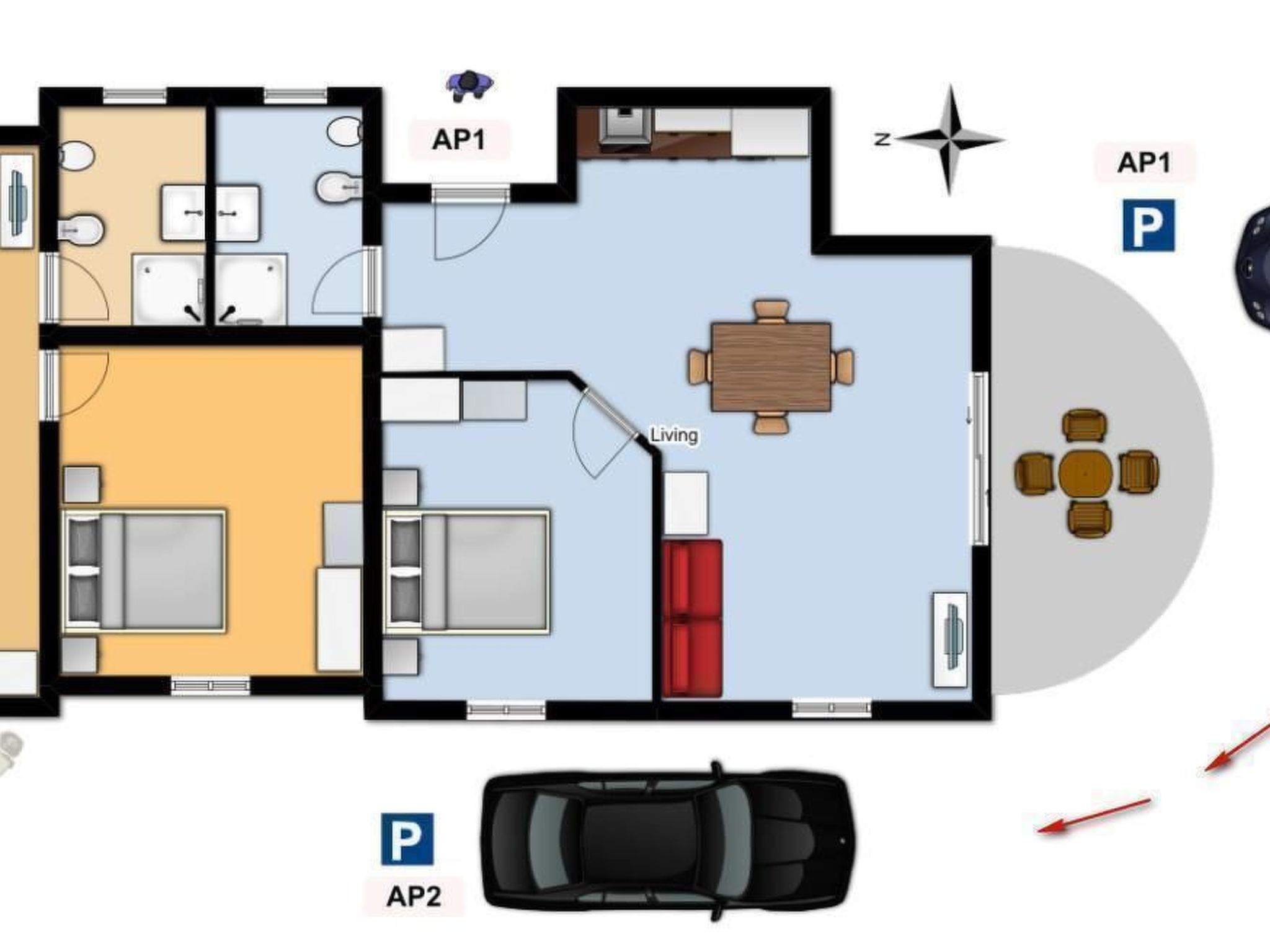 Moderne Ferienwohnung mit Terrasse nah am Strand-Image-tags.info