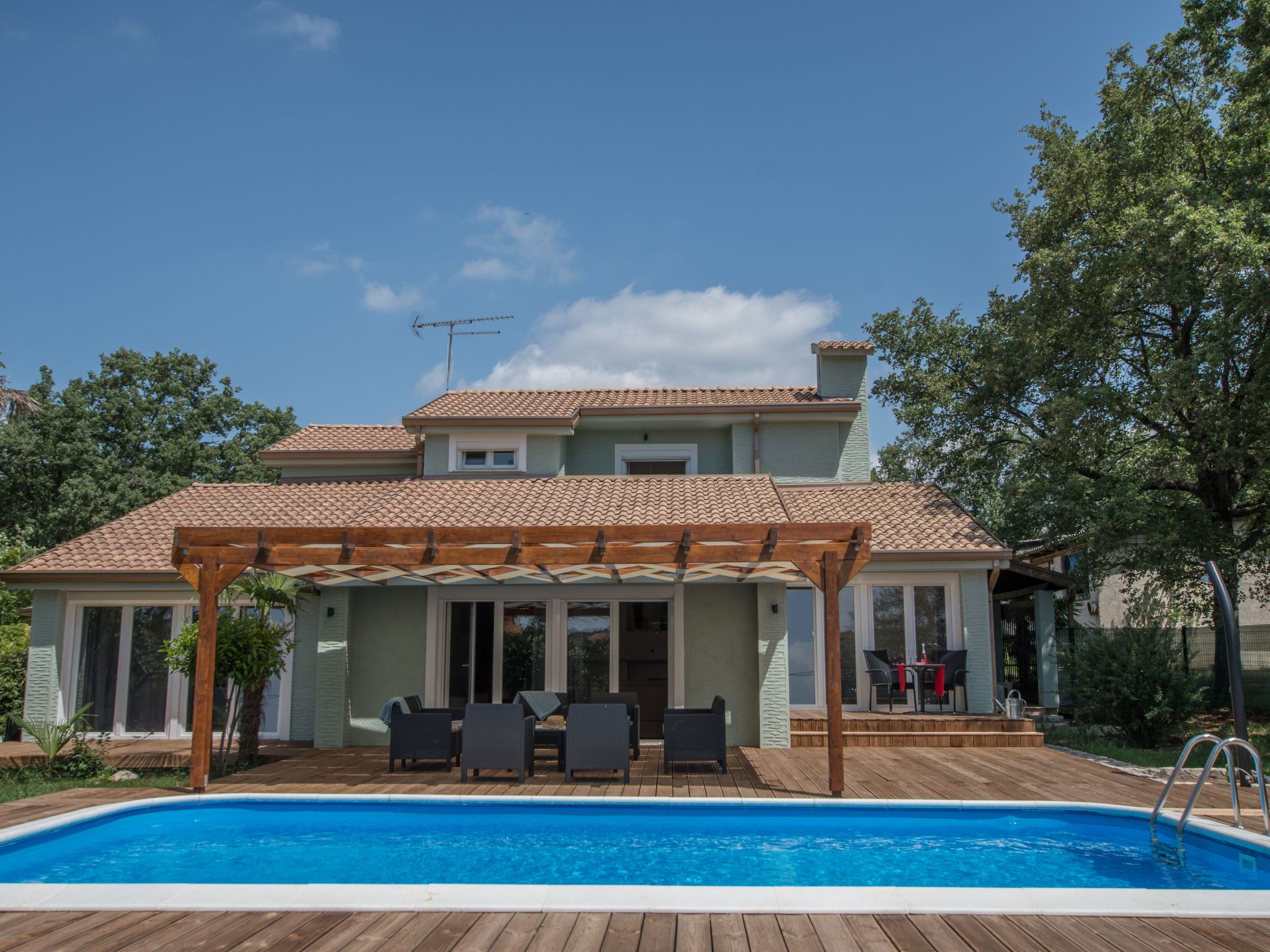 Vakantiehuis met privé zwembad in Umag/Juricani (Kroatië) voor 10 personen