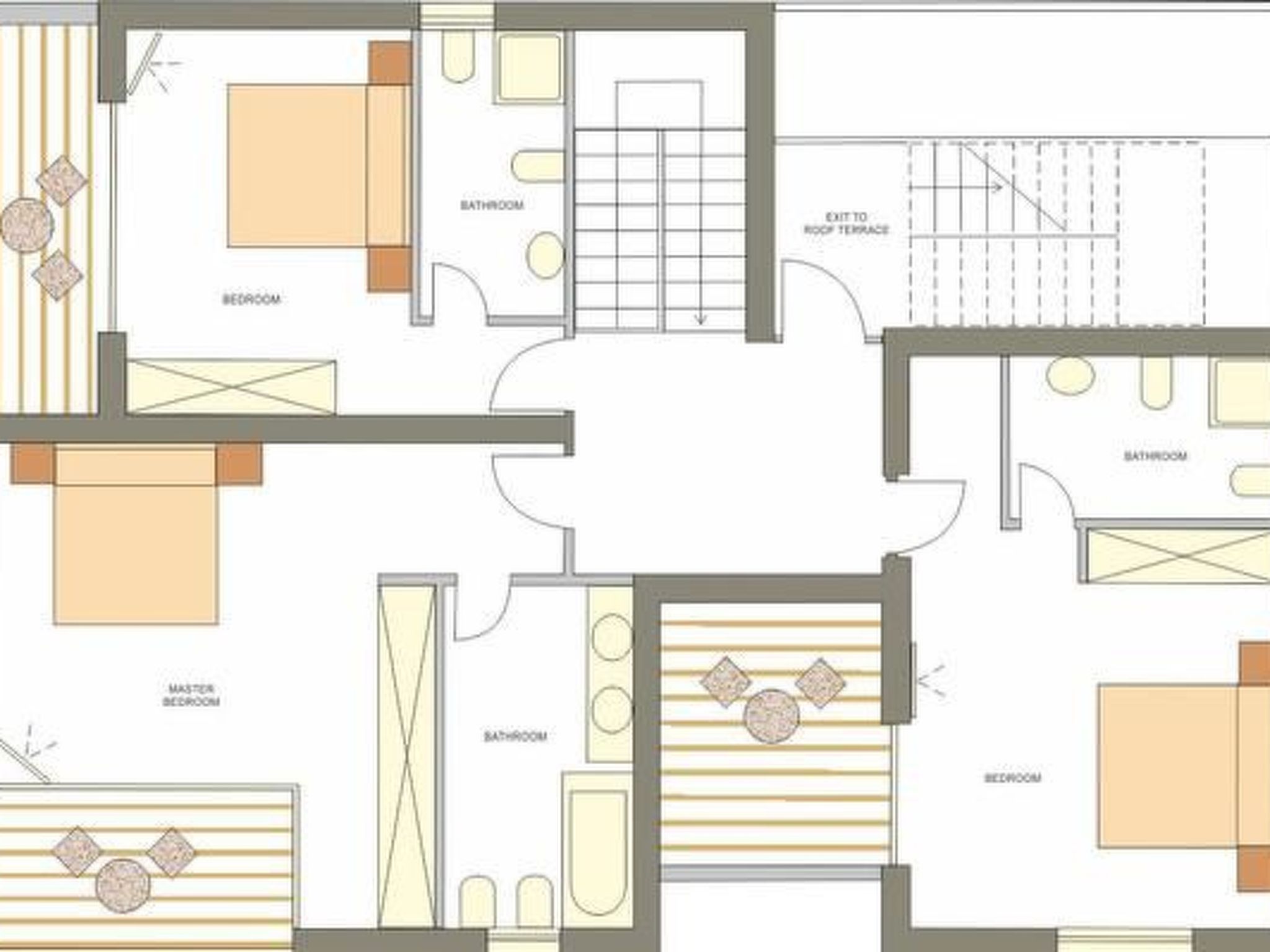 Designvilla mit Dachterrasse und Panoramablick-Drinnen