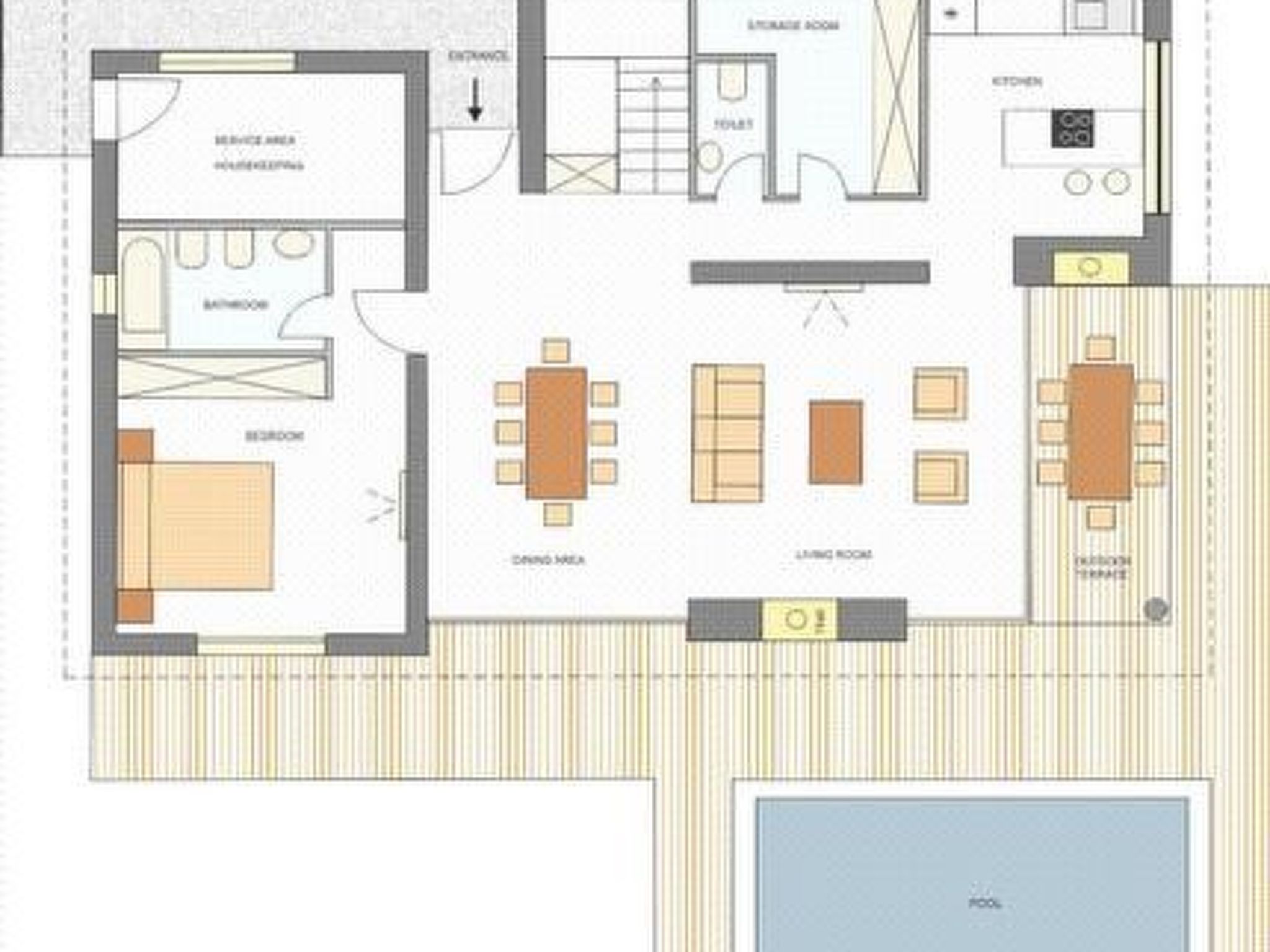 Designvilla mit Dachterrasse und Panoramablick-Drinnen