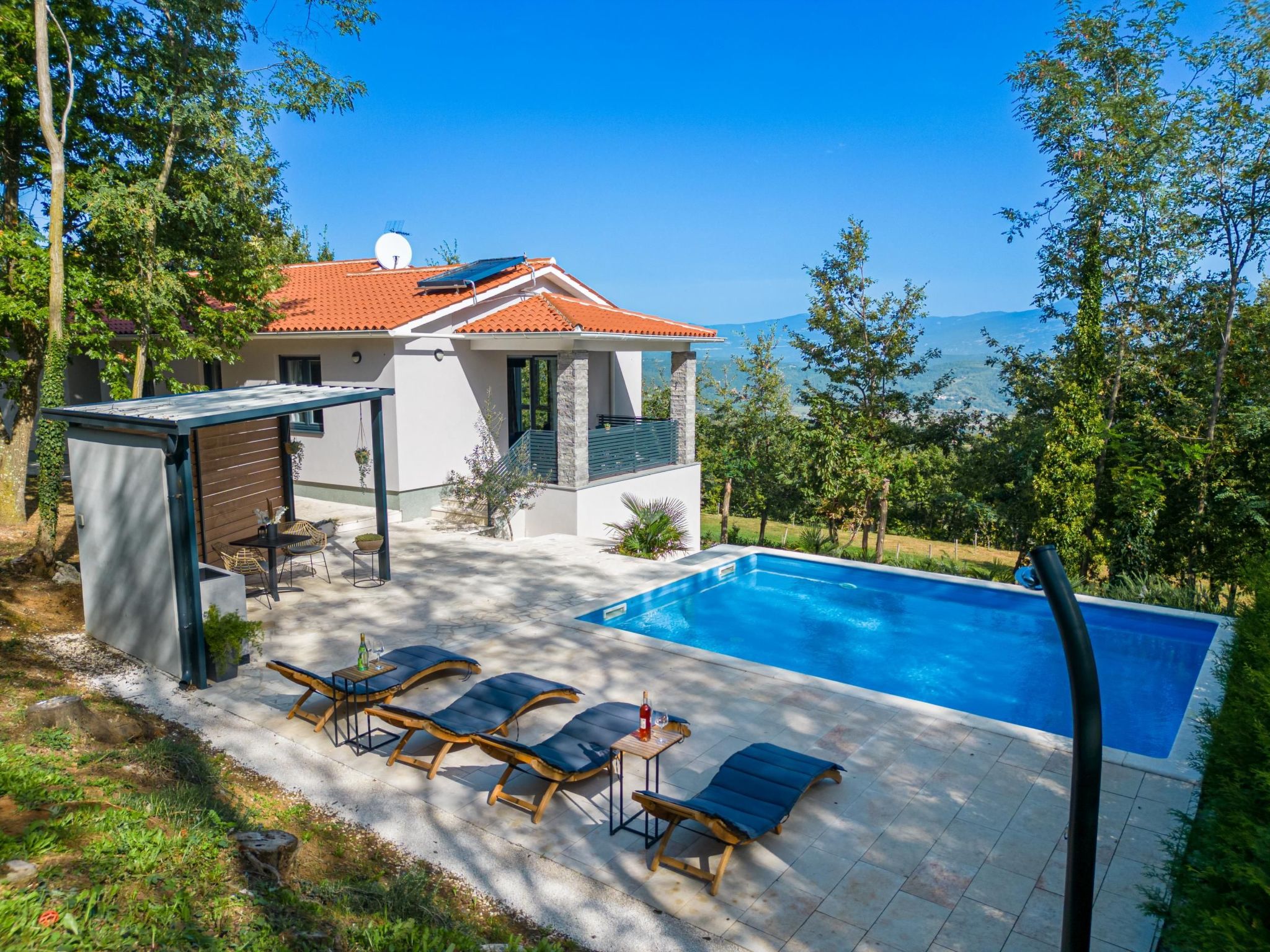 Für 5 Personen und 1 Kind in Kukurini, Istrien (Binnenland von Istrien)-Dedans