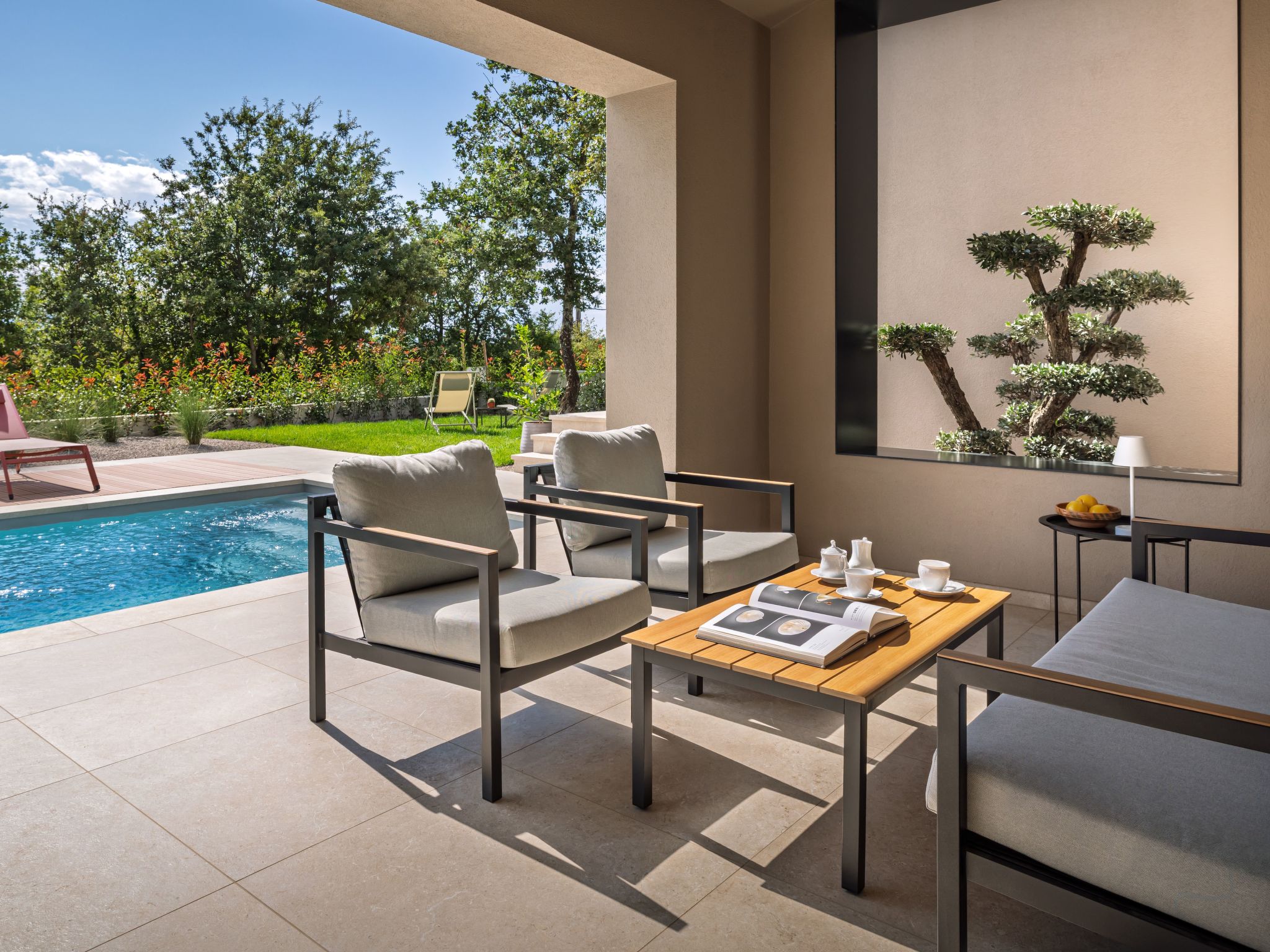 Design Villa Nux für 5 Personen mit beheiztem Pool-Binnen