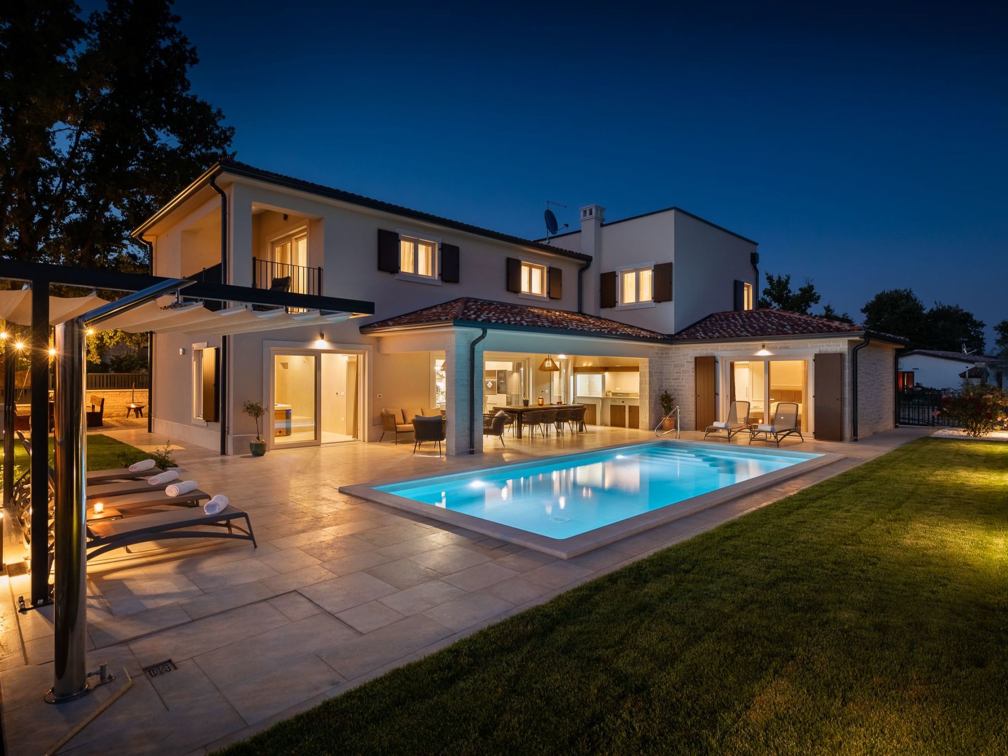 Vakantiehuis met omheinde tuin in Porec/Nova Vas (Kroatië) 1 hond is welkom