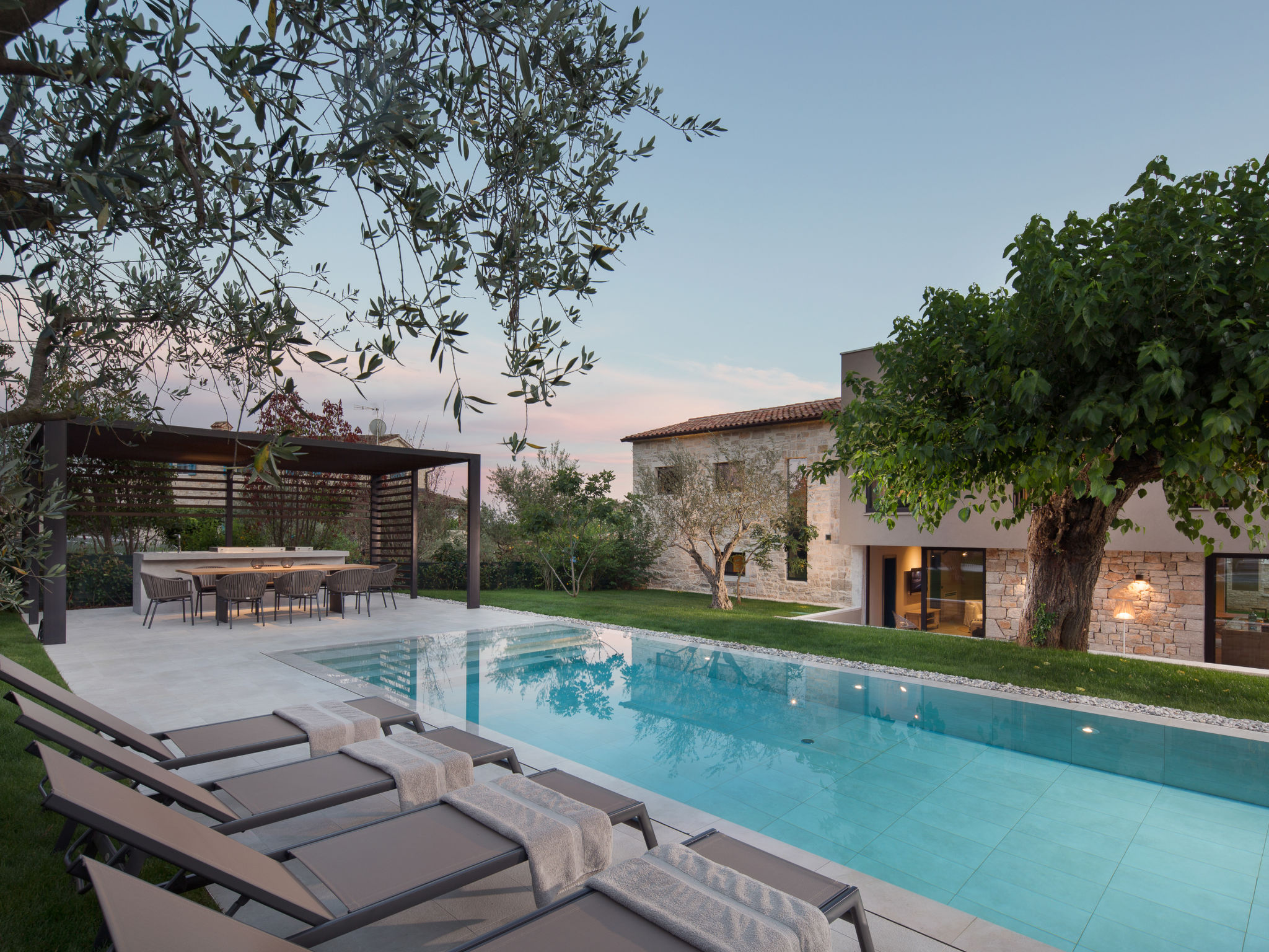 Vakantiehuis met privé zwembad in Porec/Zbandaj (Kroatië) voor 10 personen