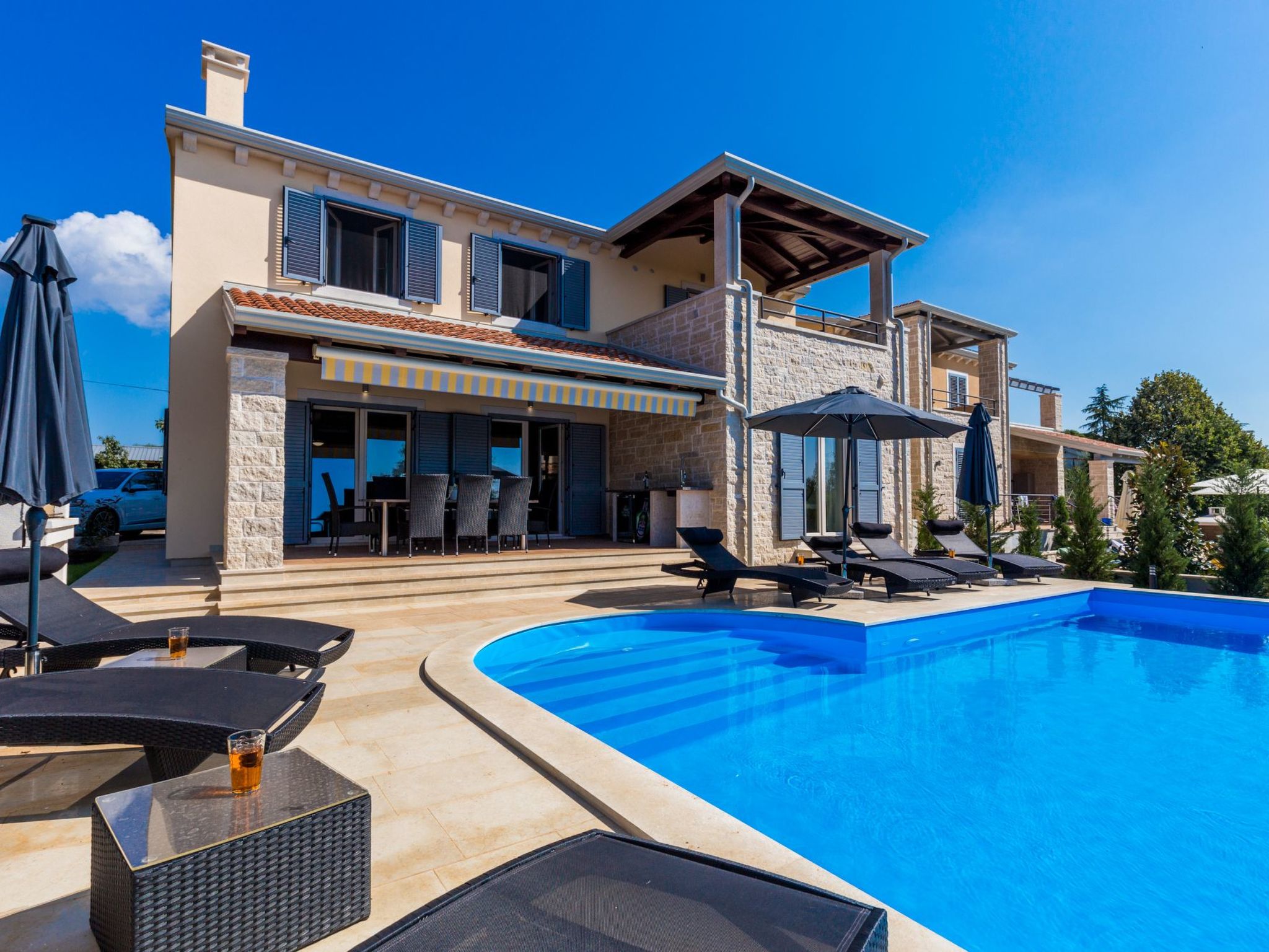 Would you like a luxurious, private accommodation where you can relax and enjoy your holiday in Istria? This exceptional house is definitely the right choice for the whole family. A marvellous view of..