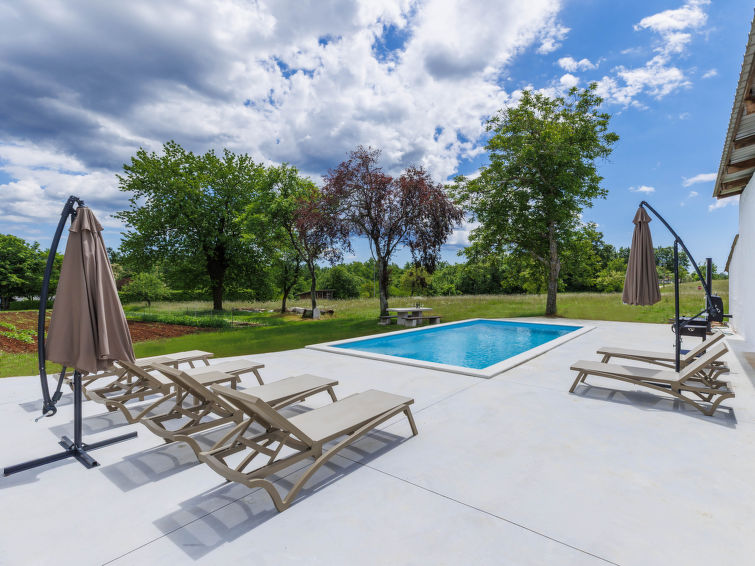 Whirlpool en privézwembad bij vakantiehuis Golden Roots in Žminj in Rovinj/Žminj