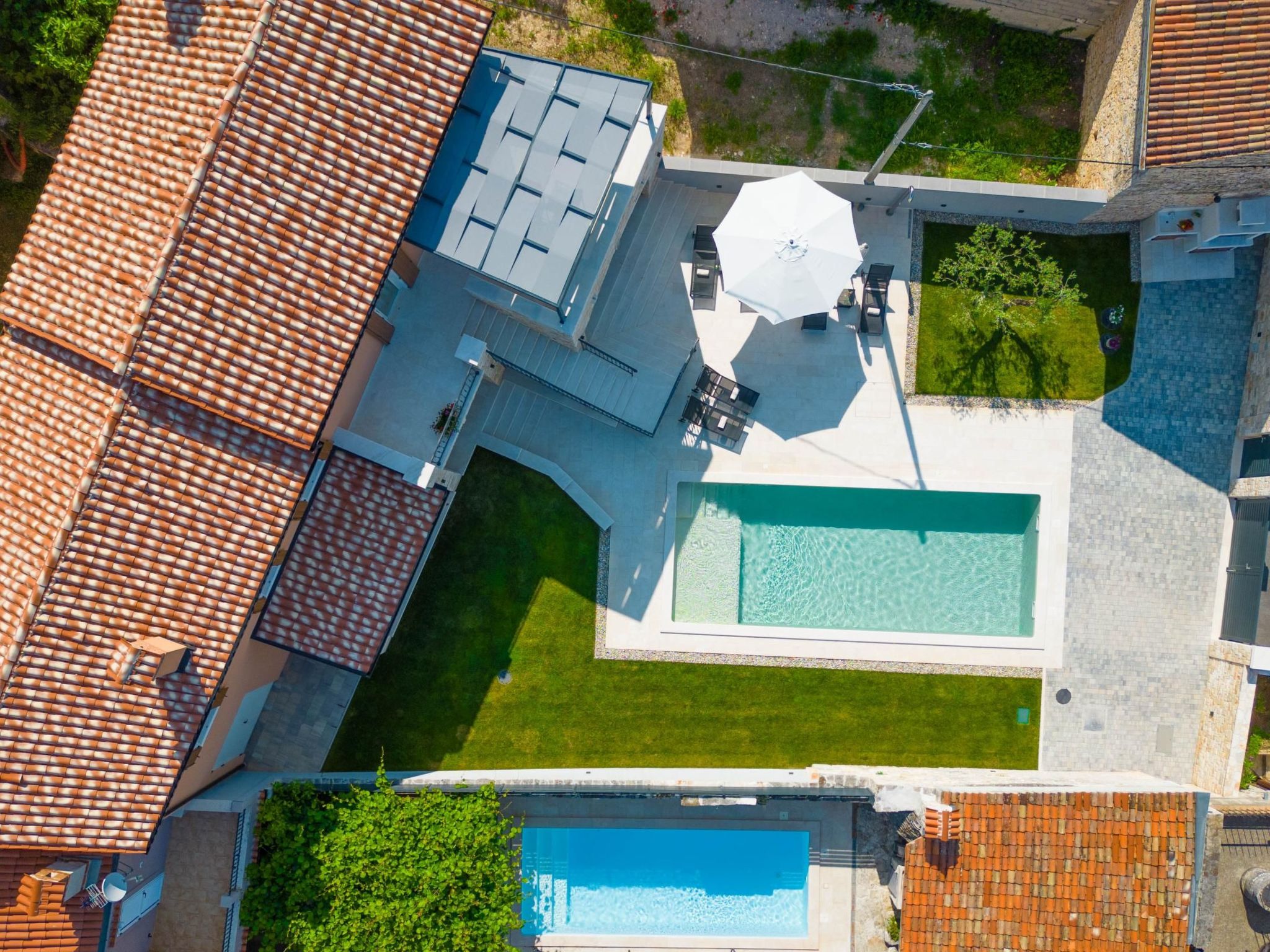 Villa Grande, klimatisiert und mit Pool in Jursici-Binnen