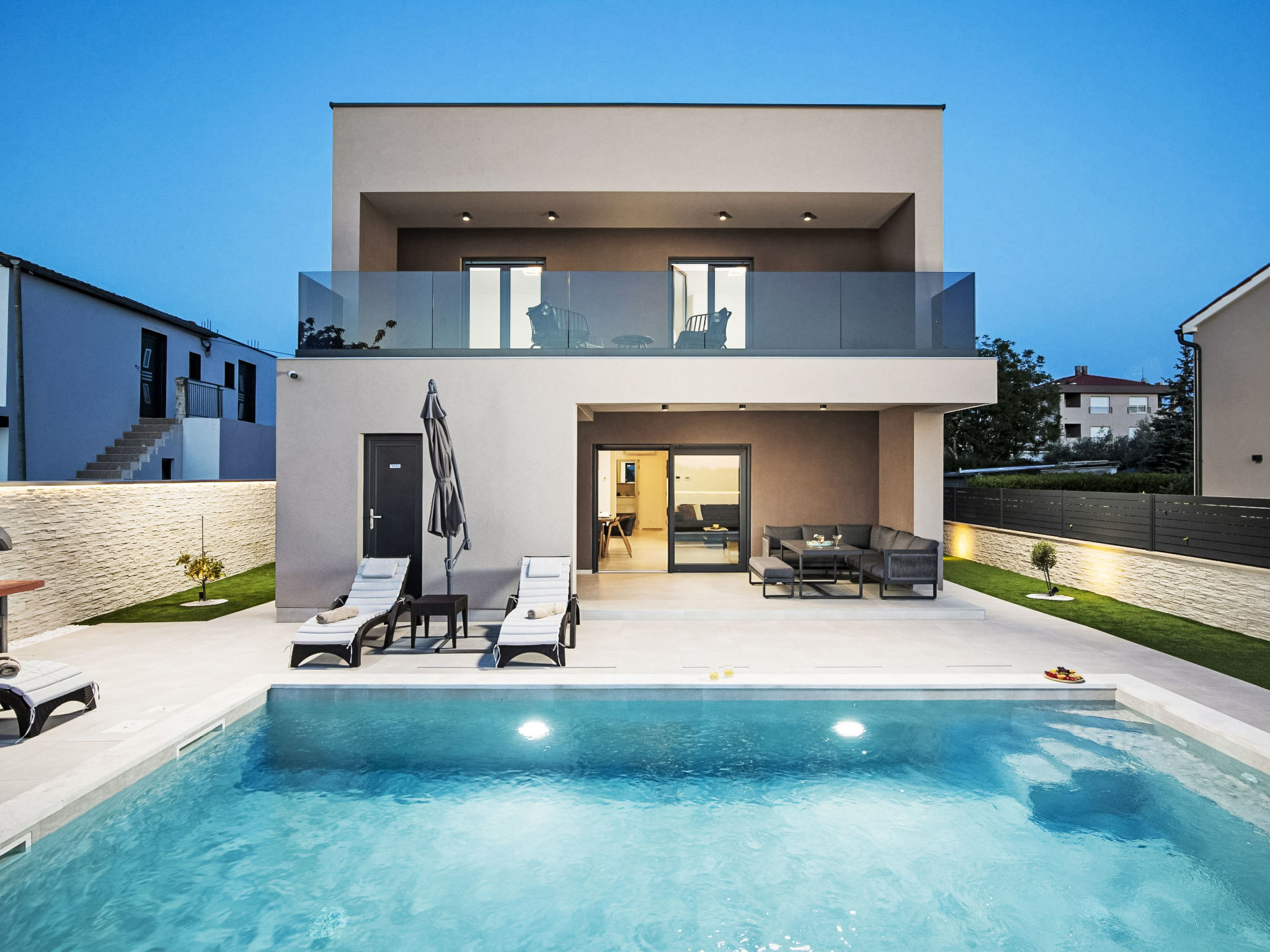 Villa del Sol bei Fažana mit privatem Pool - Dehors