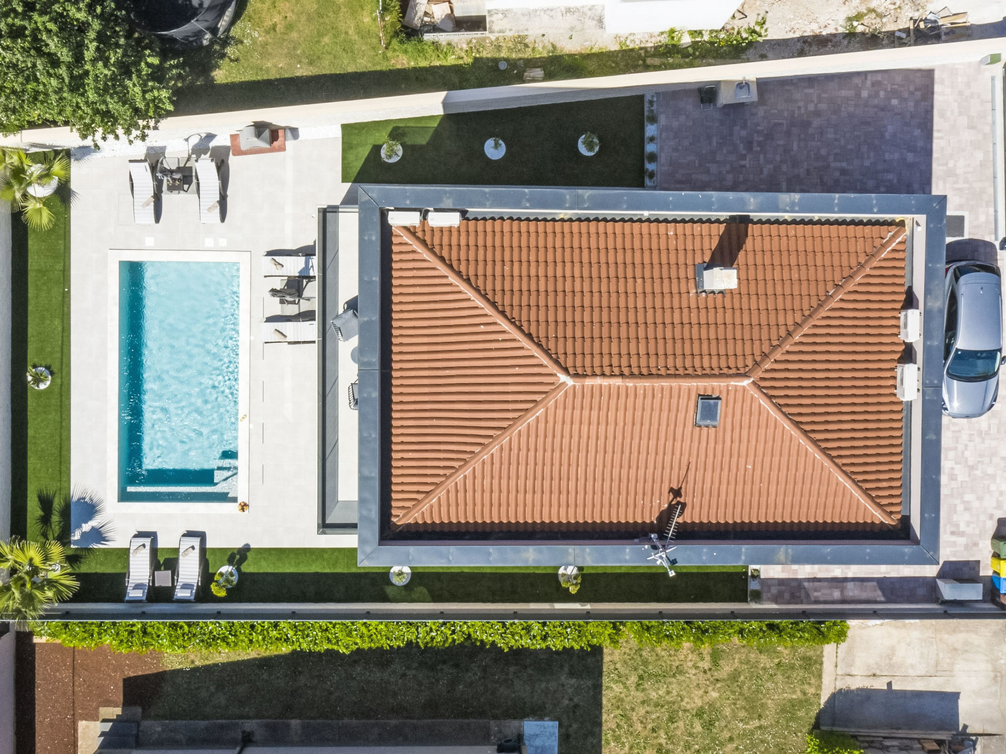 Villa del Sol bei Fažana mit privatem Pool - Dehors