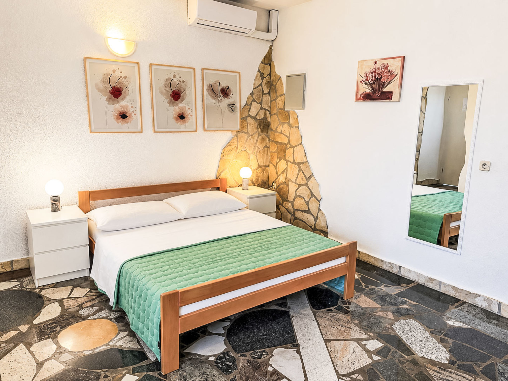 Ein Apartment im Ferienhaus Zweirosen