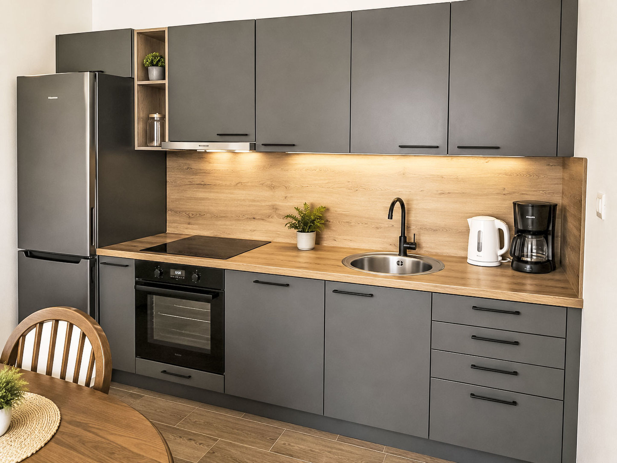 Ein Apartment im Ferienhaus Zweirosen
