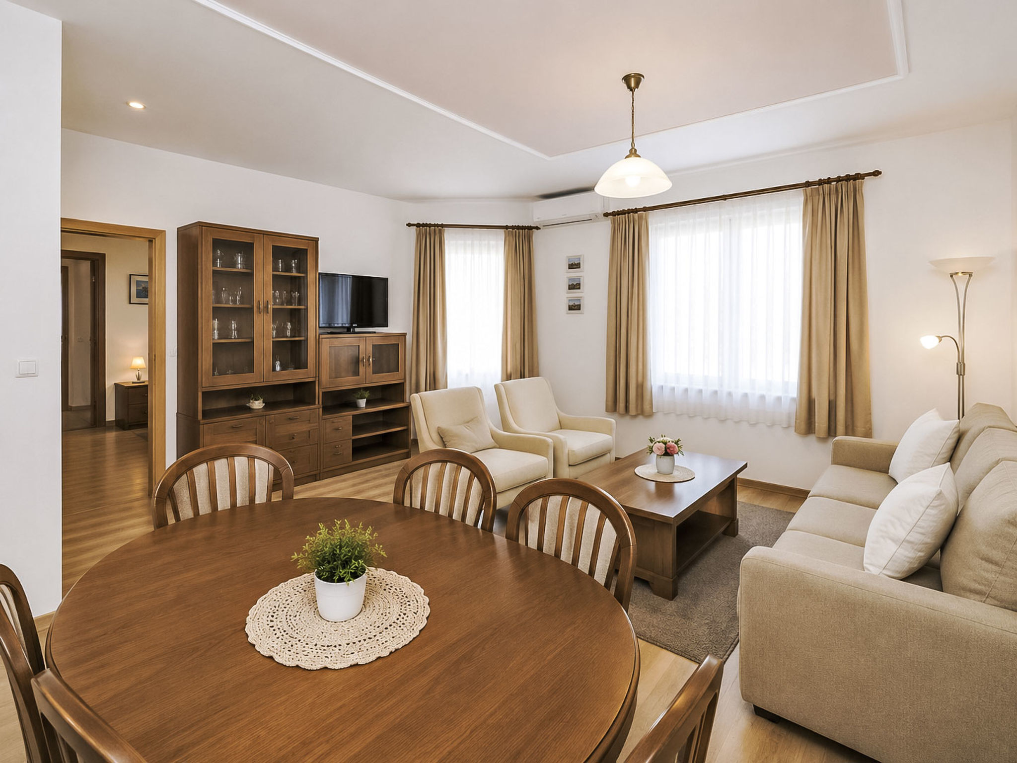 Ein Apartment im Ferienhaus Zweirosen