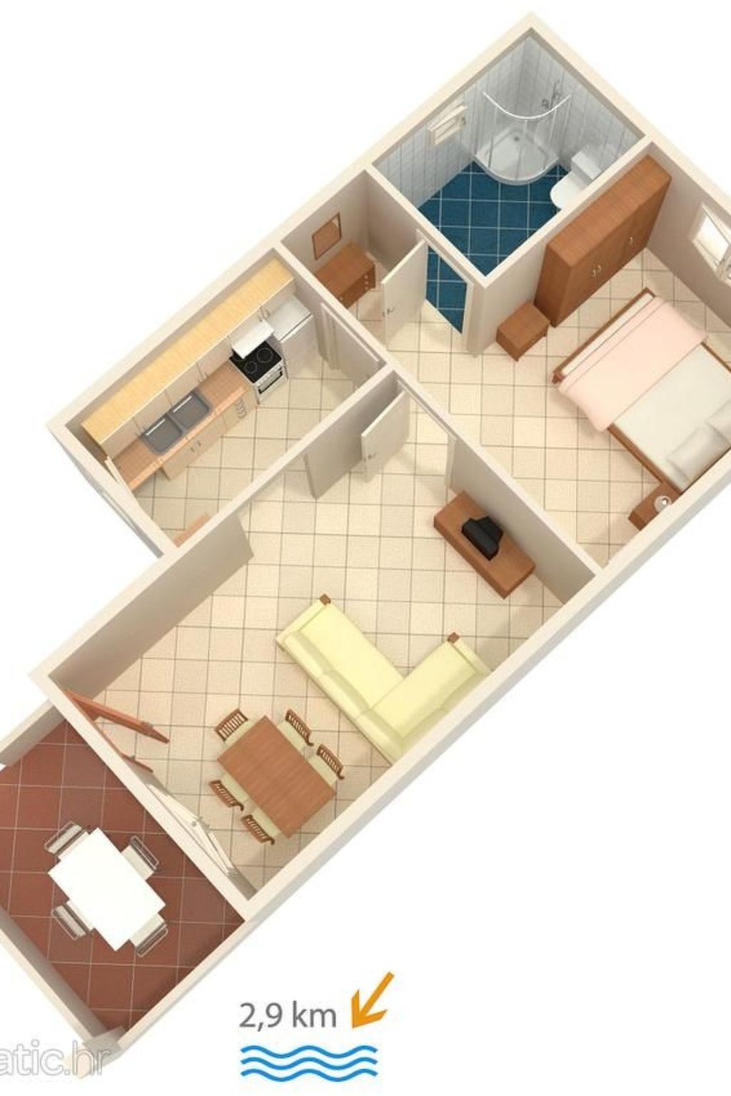 Apartment in Pula, Kroatien mit hohen Gästebewertungen-Binnen