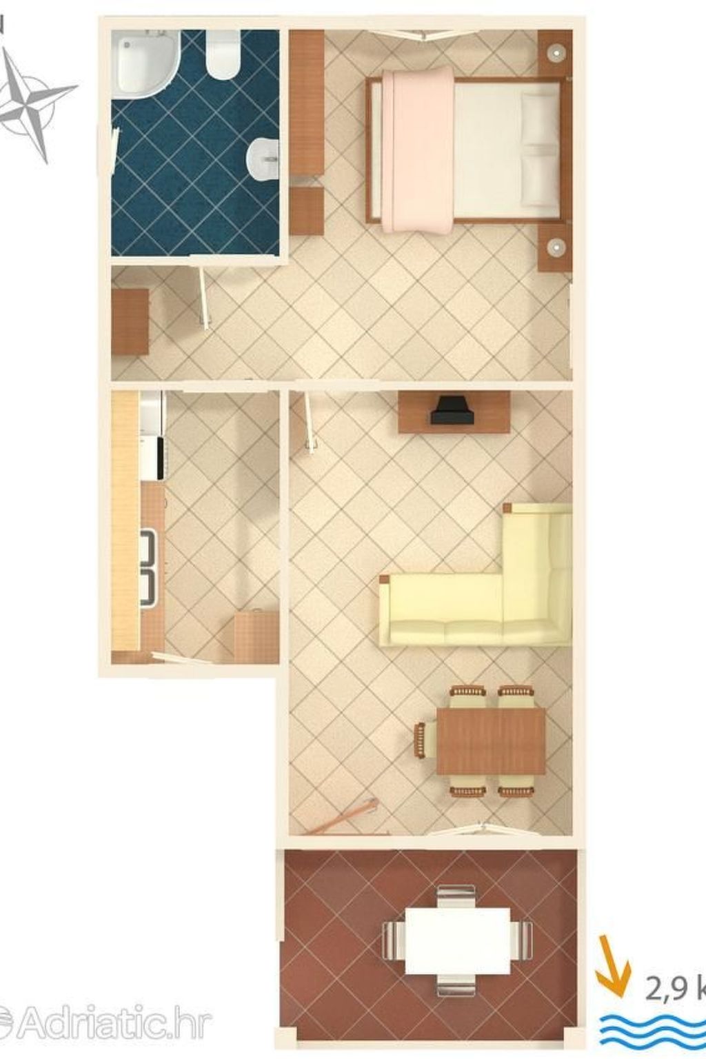 Apartment in Pula, Kroatien mit hohen Gästebewertungen-Binnen