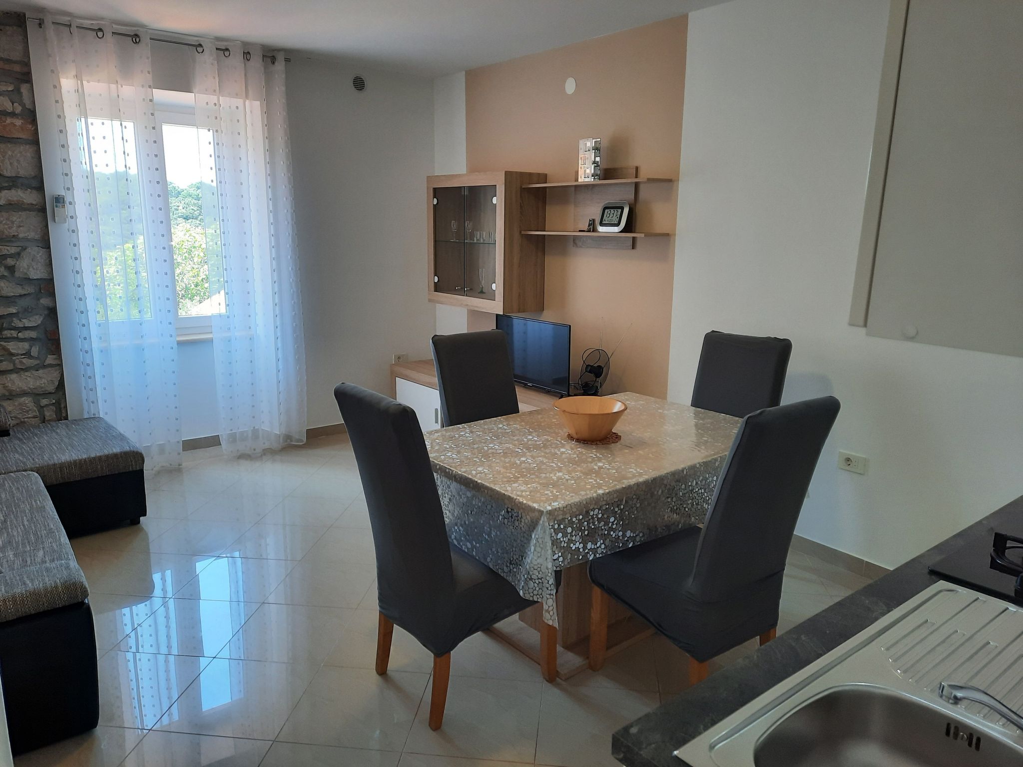 Apartment mit Balkon für zwei bis vier Personen-Drinnen