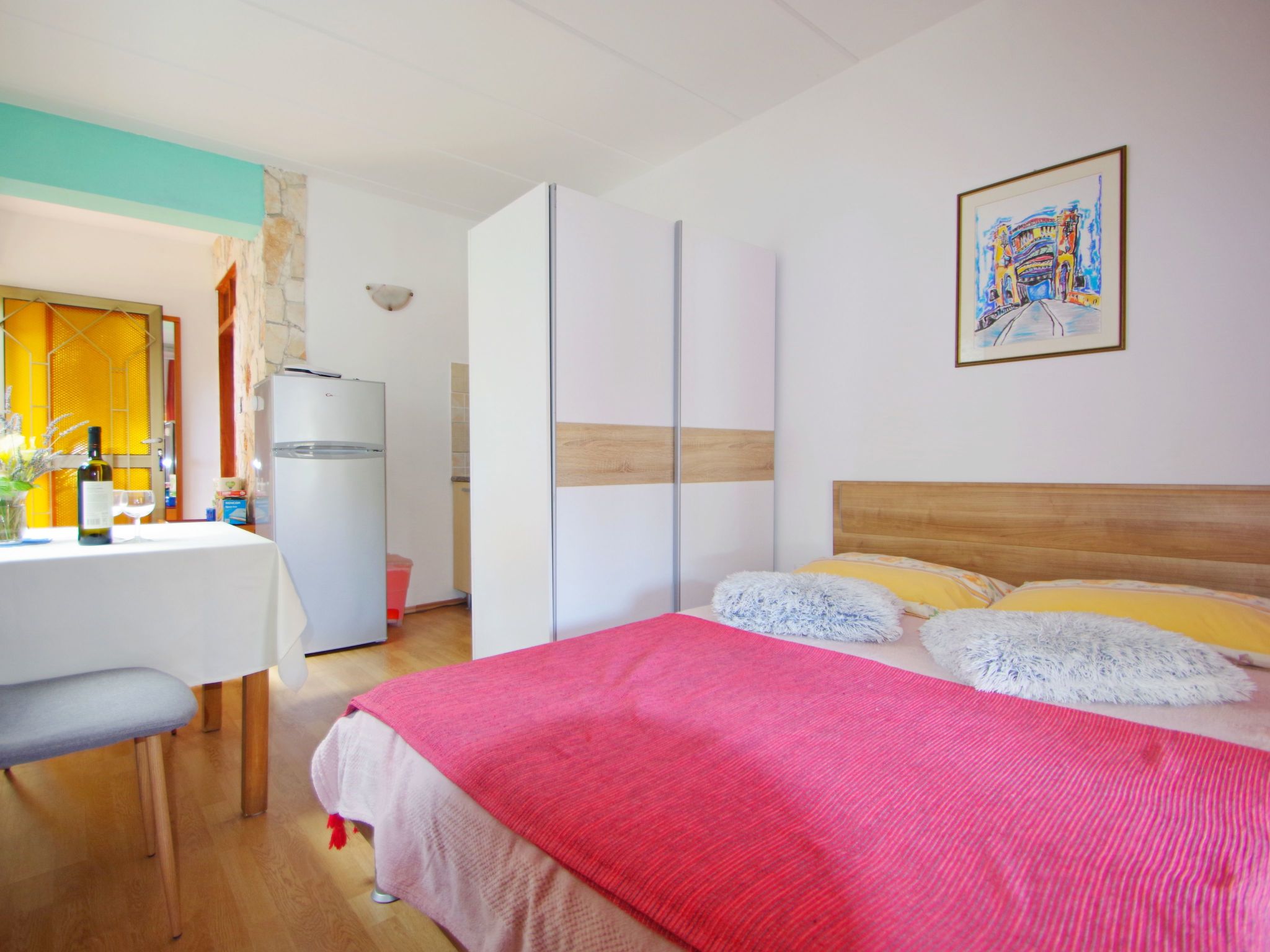 Studio "Goga" mit Terrasse, 800 m vom Strand entfernt