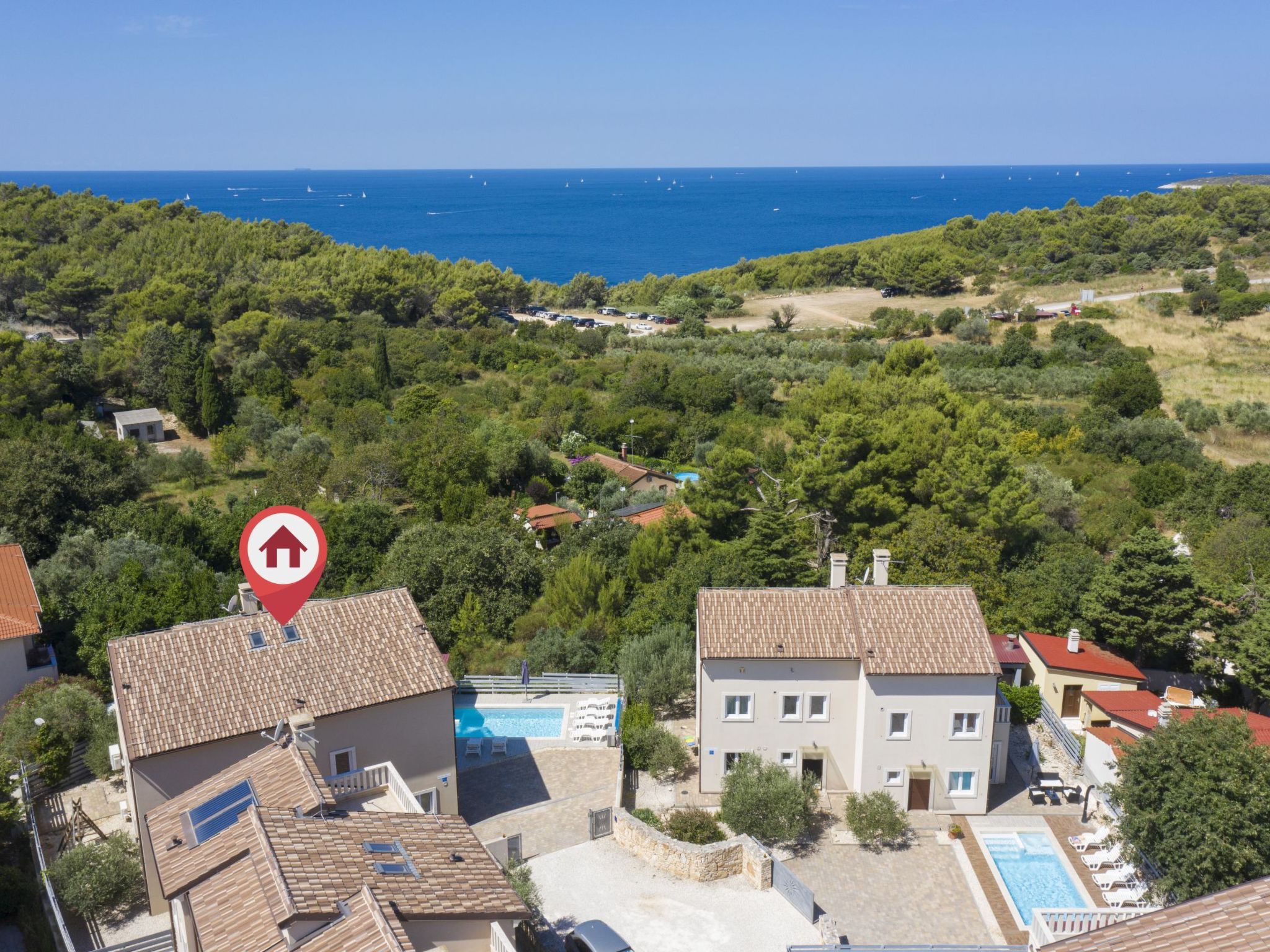 8-Schlafzimmer-Villa Bianca mit Pool, Sauna, Billard-Dedans