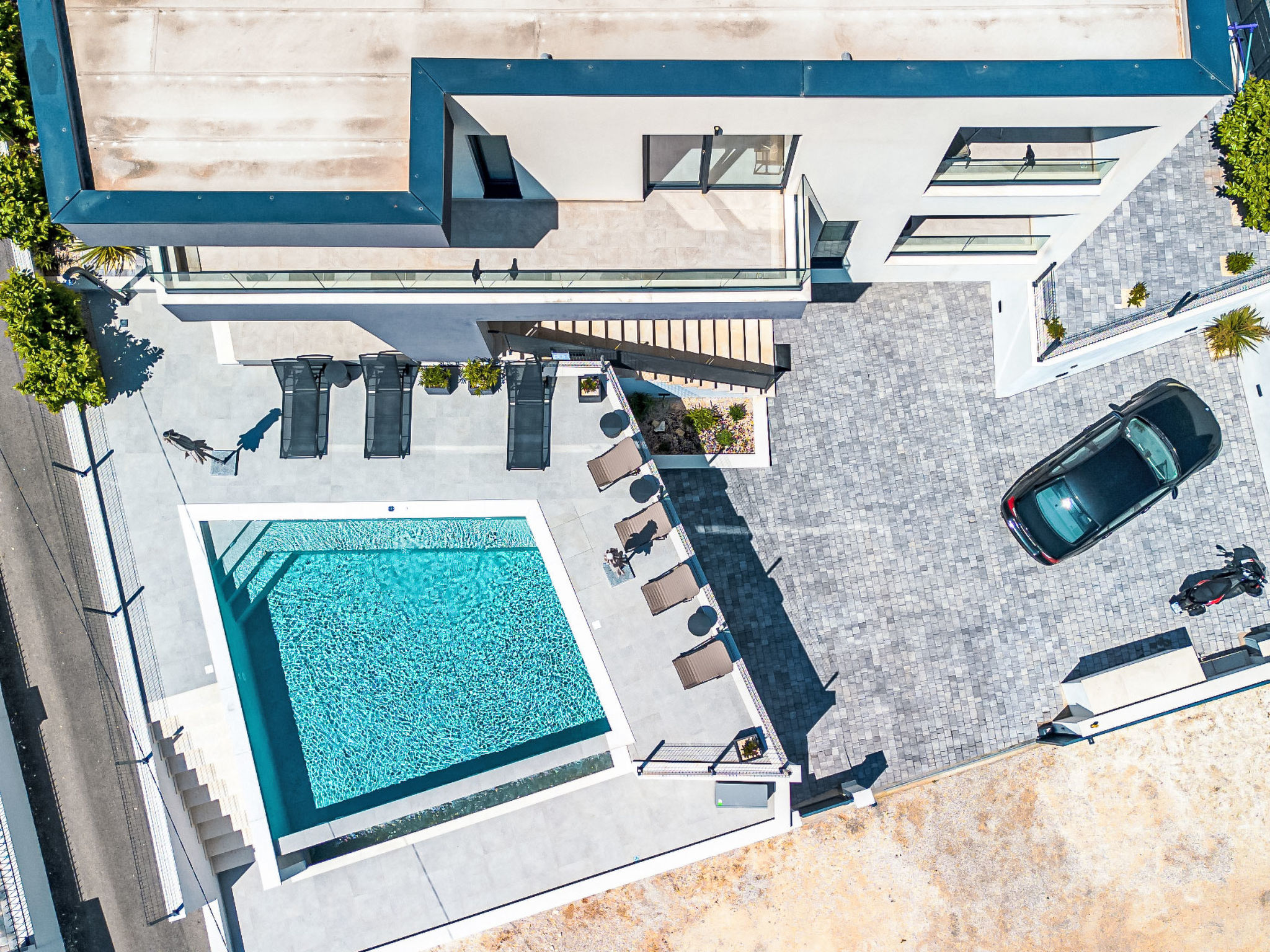 Villa Delfin mit Pool - Draußen