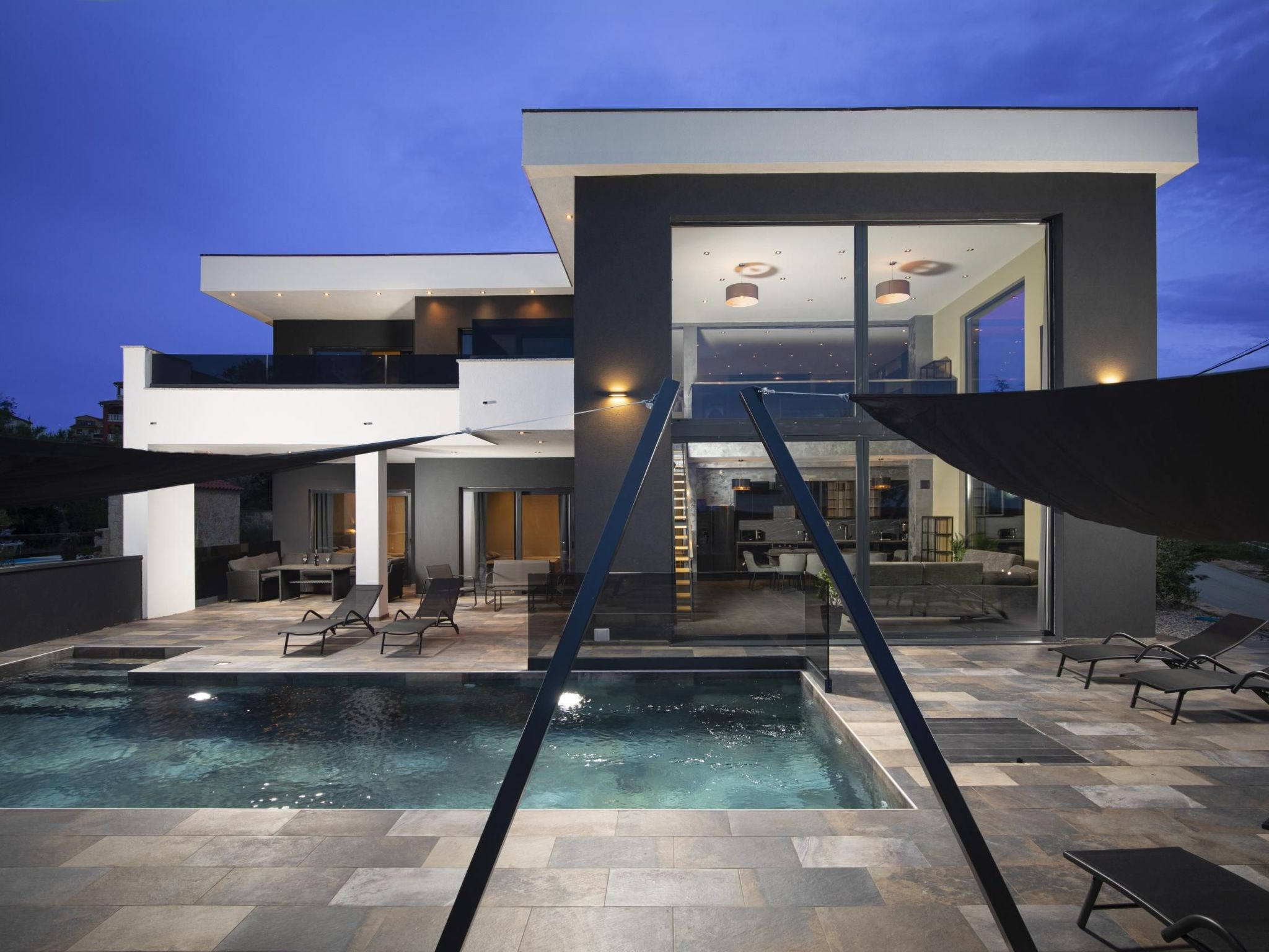 Villa Blick Istrien in der Nähe des Meeres-Binnen