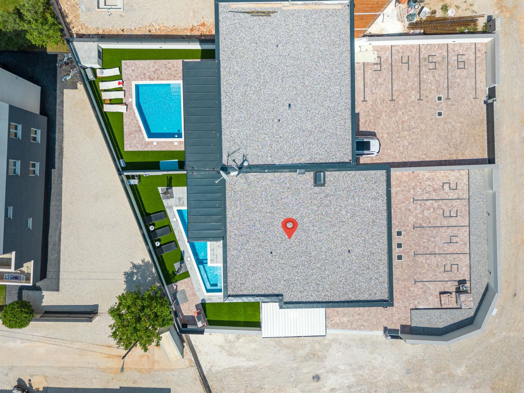 Apartment Rose mit privatem Pool-Drinnen