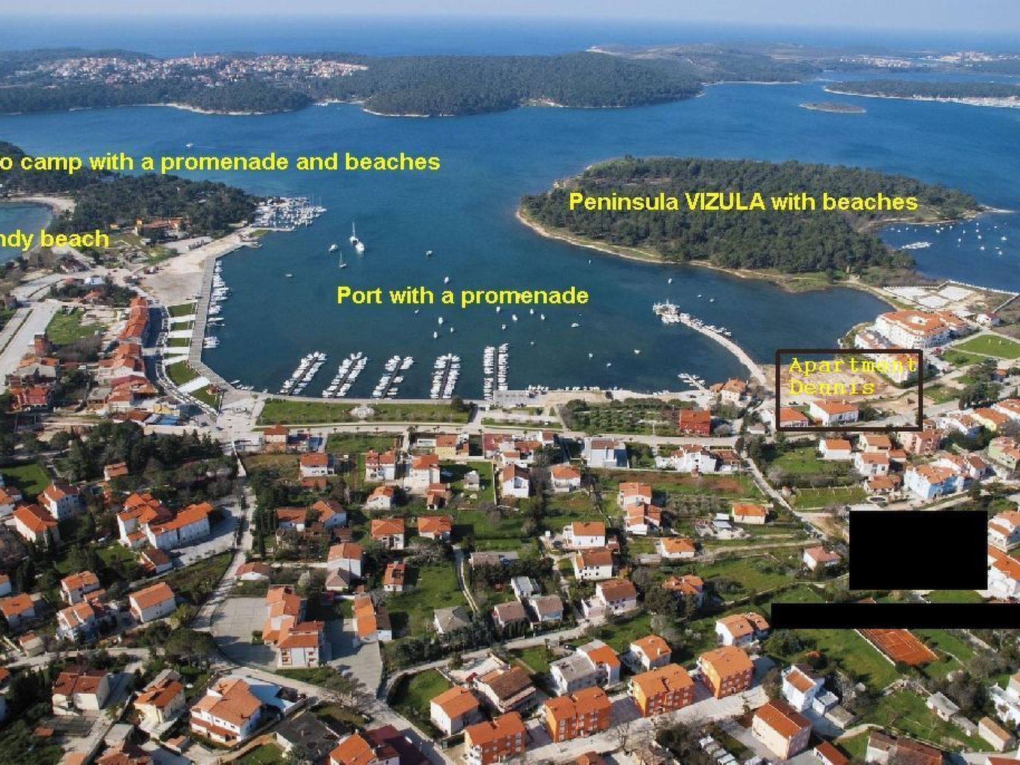 Direkt am Meer liegendes Apartment mit Garten-Binnen