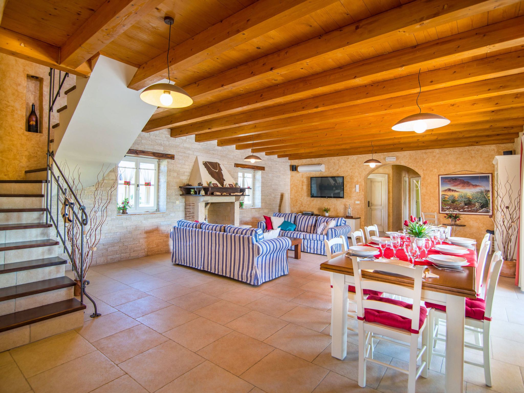 Für 8 Personen und 2 Kinder in Segotici, Istrien (Südküste von Istrien)-Dedans