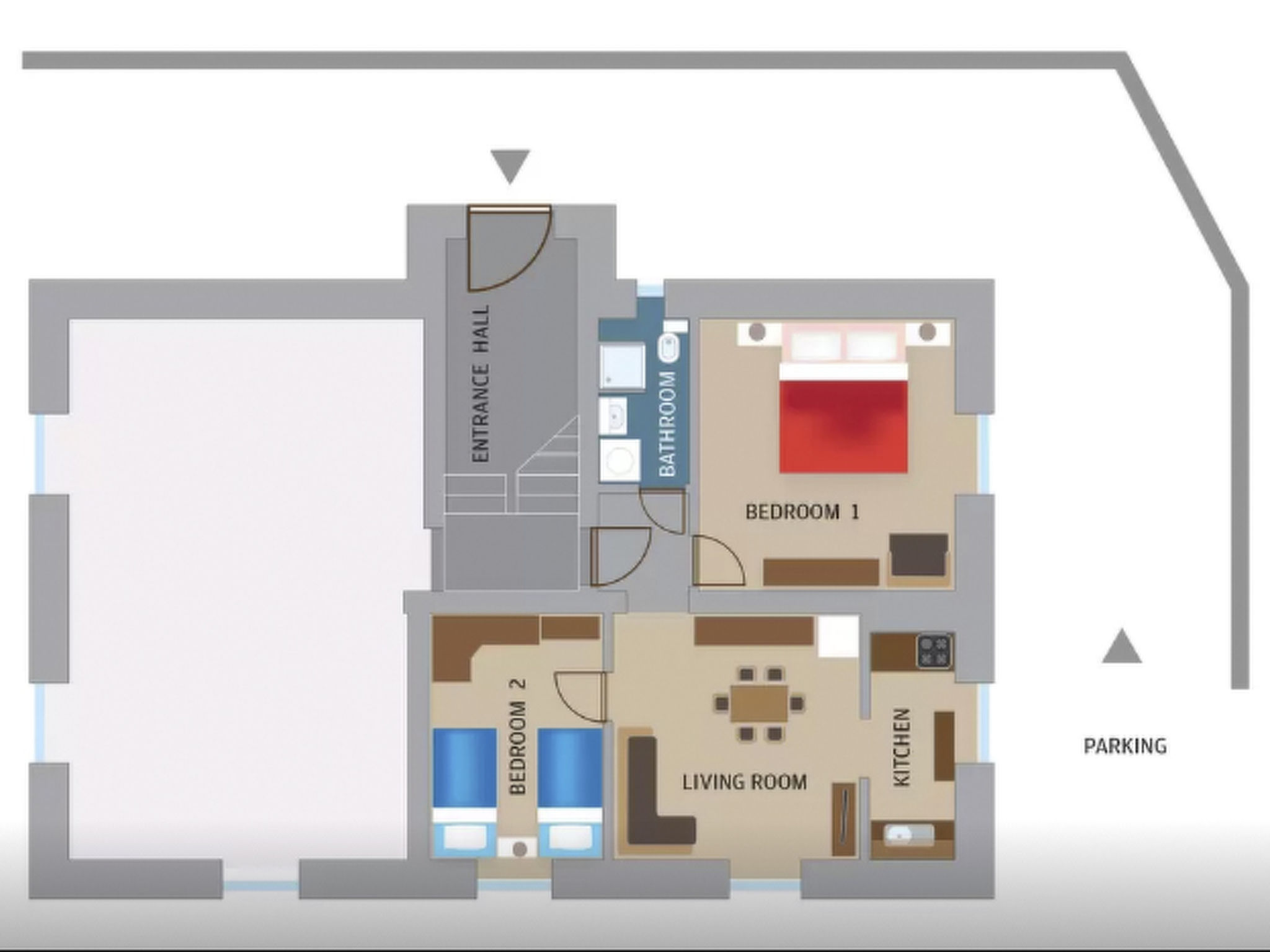 Gemütliches Appartment direkt am Strand-Binnen