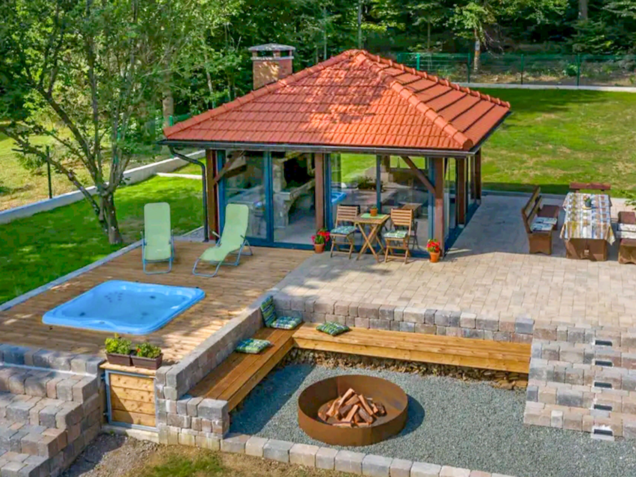 Vakantiehuis met omheinde tuin in Fuzine (Kroatië) 1 hond is welkom