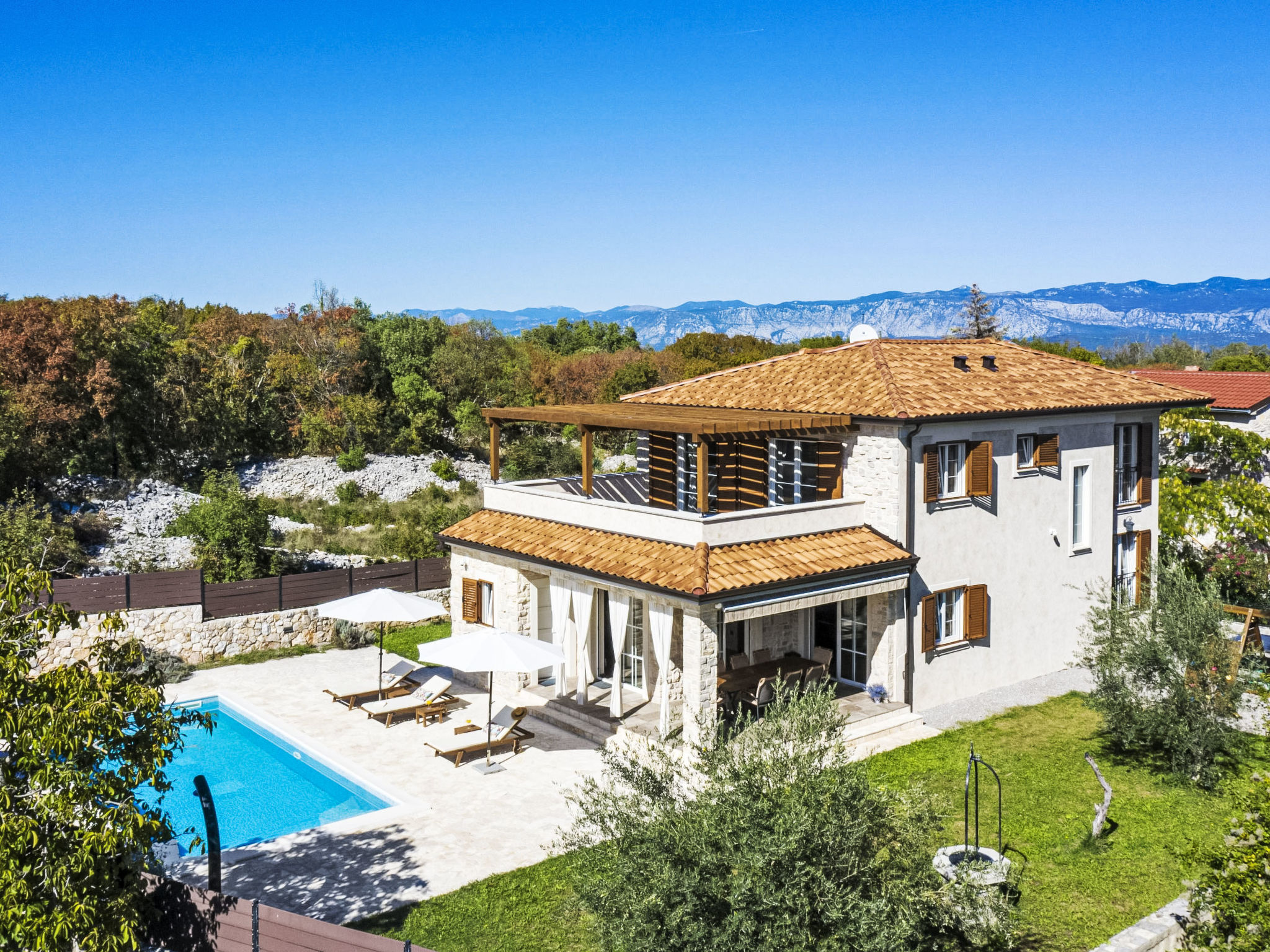 Villa Mediterranean Villa LuLu on Krk – Vue aérienne, photo 56 sur 77