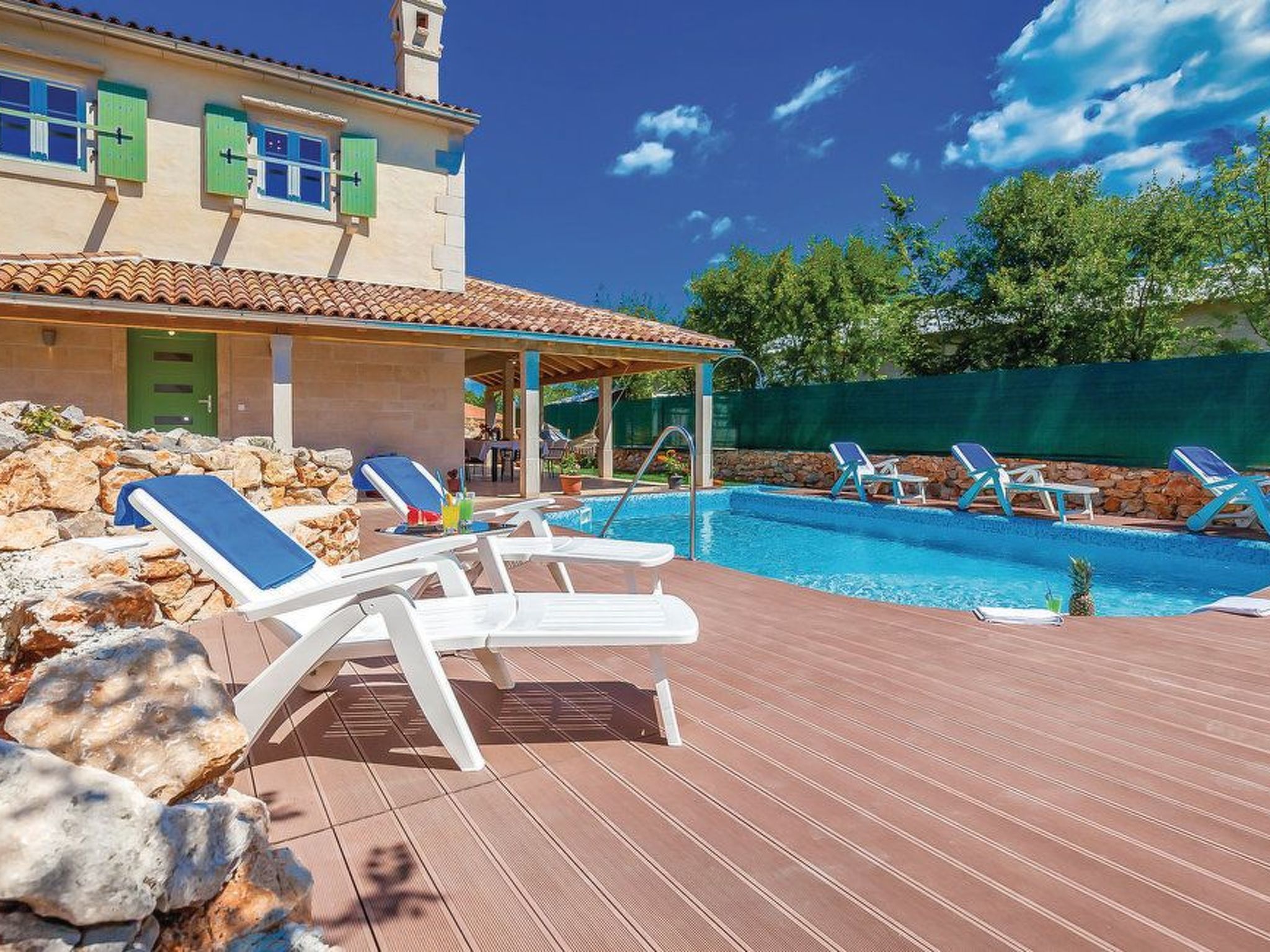 Vakantiehuis met privé zwembad in Krk/Cizici (Kroatië) voor 8 personen