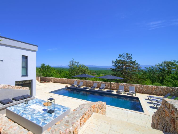 Vakantiehuis met privé zwembad in Krk/Krk (Kroatië) voor 12 personen