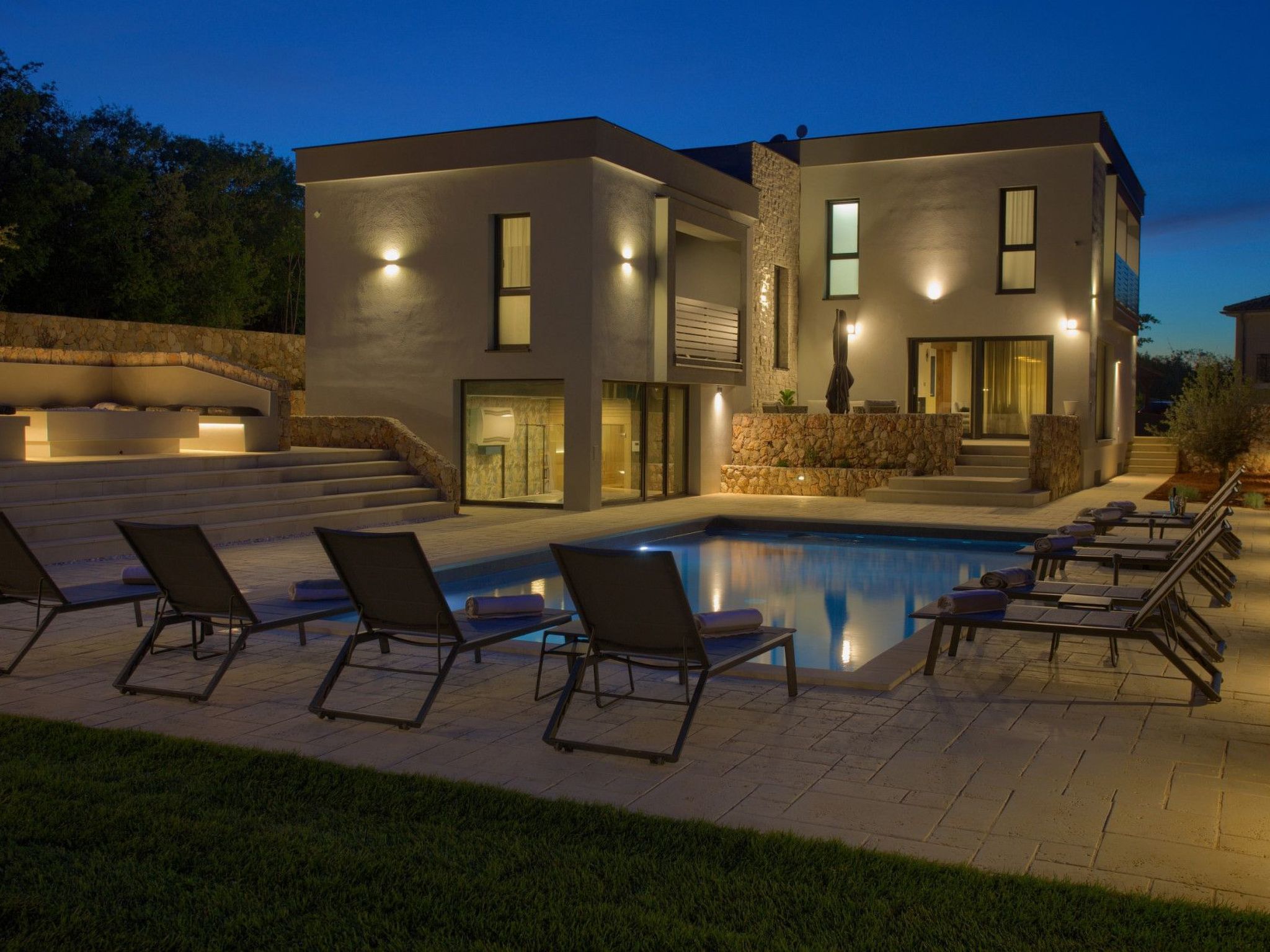 Vakantiehuis met privé zwembad in Krk/Krk (Kroatië) voor 11 personen