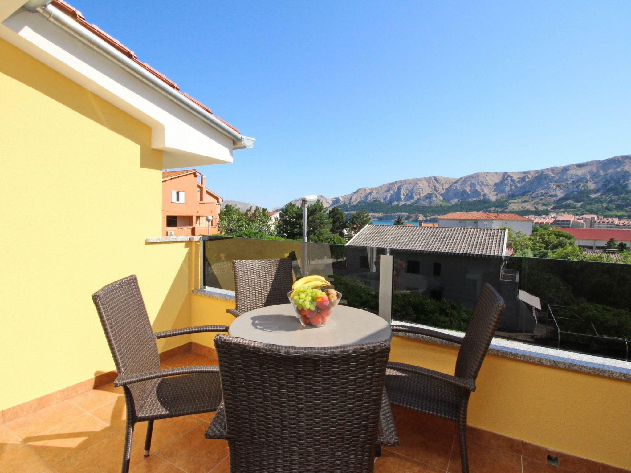 Charmantes Appartement in Baška mit Eigenem Balkon-Binnen