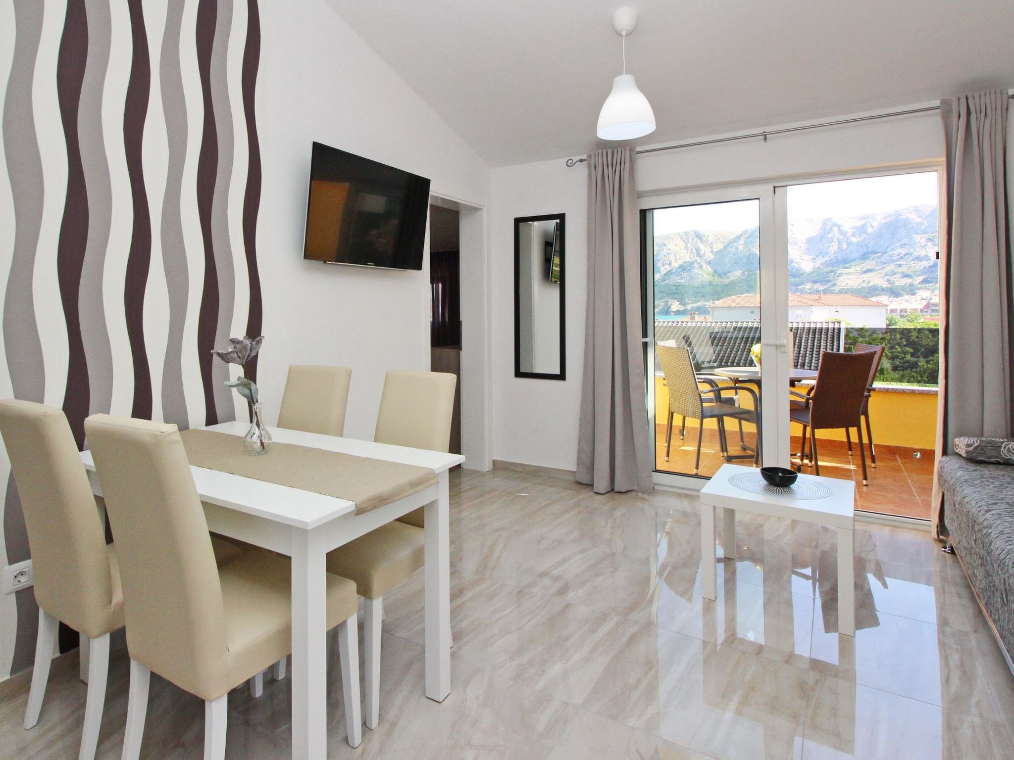 Charmantes Appartement in Baška mit Eigenem Balkon-Binnen