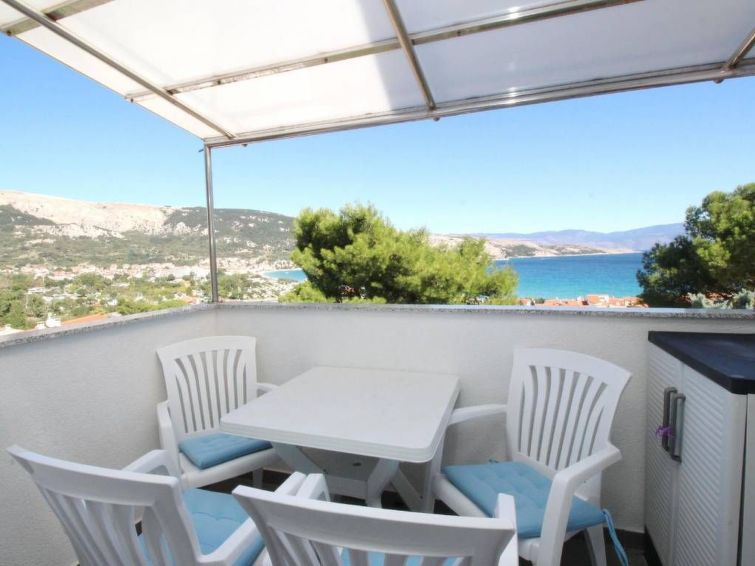in Baška mit Eigenem Balkon und Meerblick