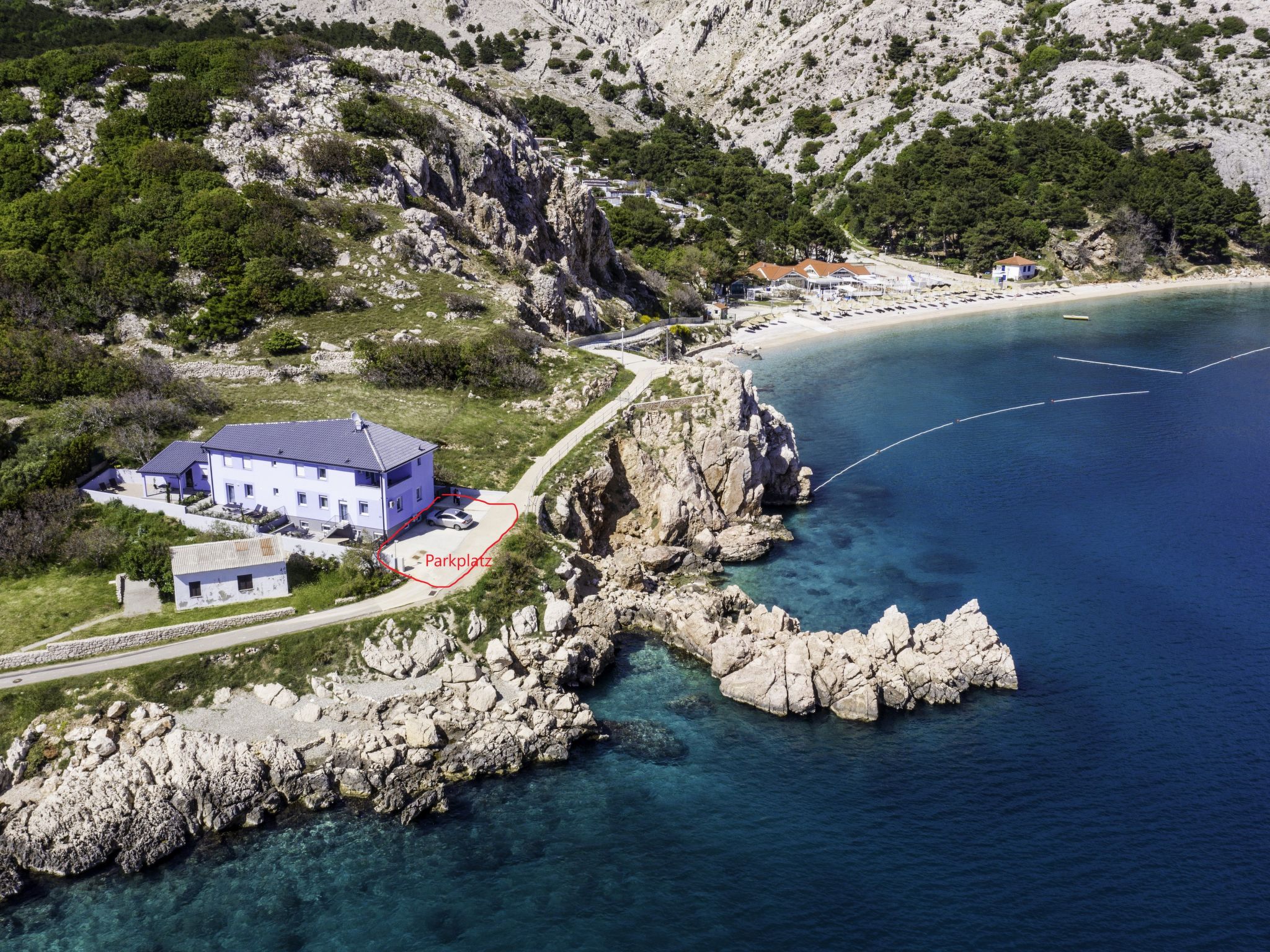 Wohnung in Baška mit Terrasse-Binnen