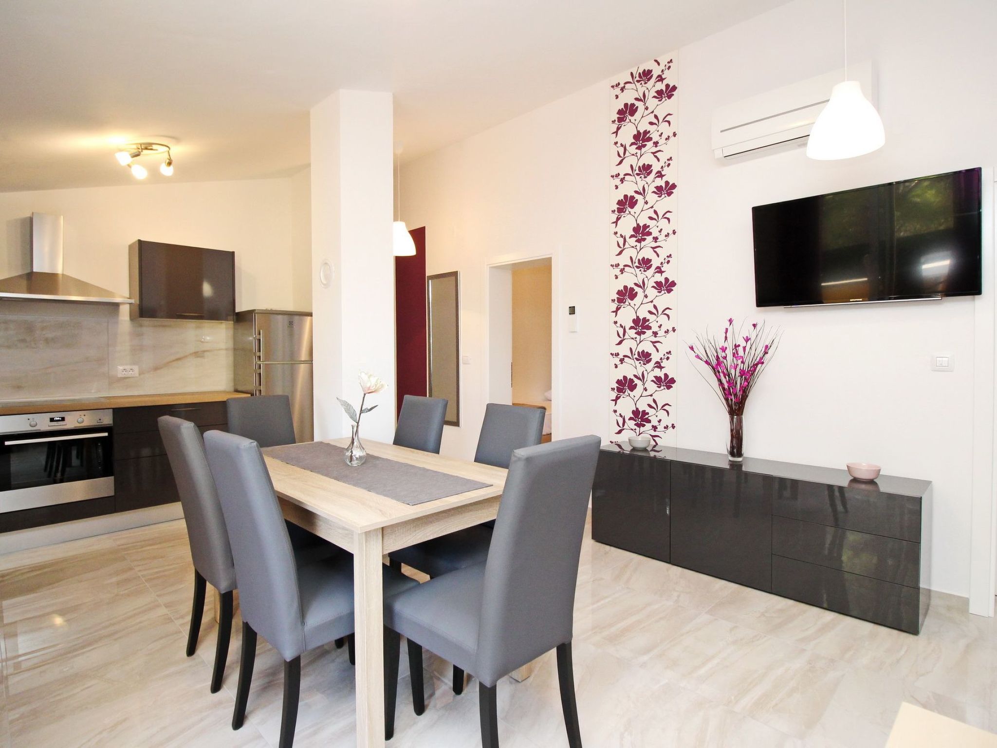 In Baška mit Eigenem Balkon-Binnen